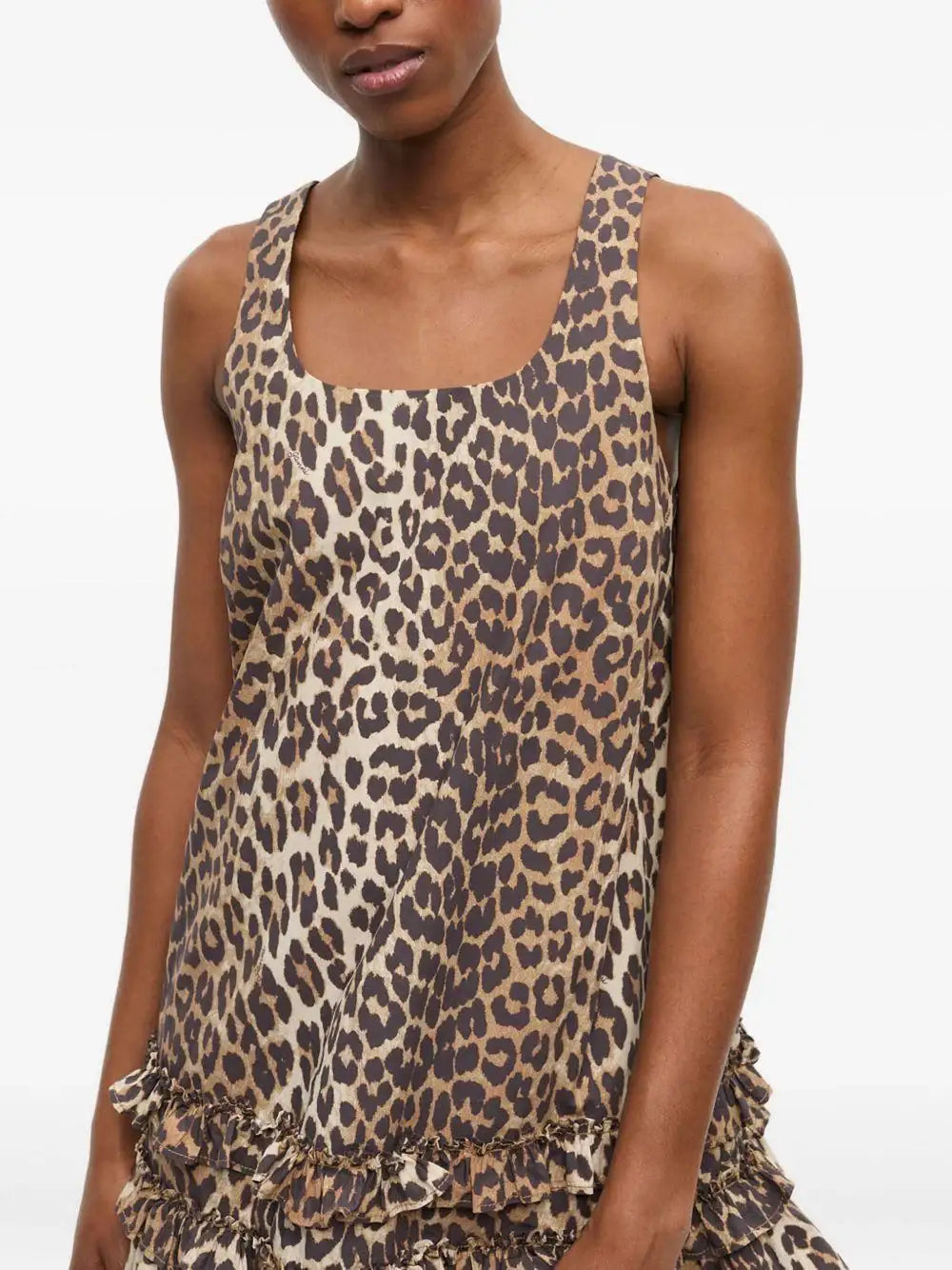 Vestido Ganni Printed Cotton W0906 943 GANNI