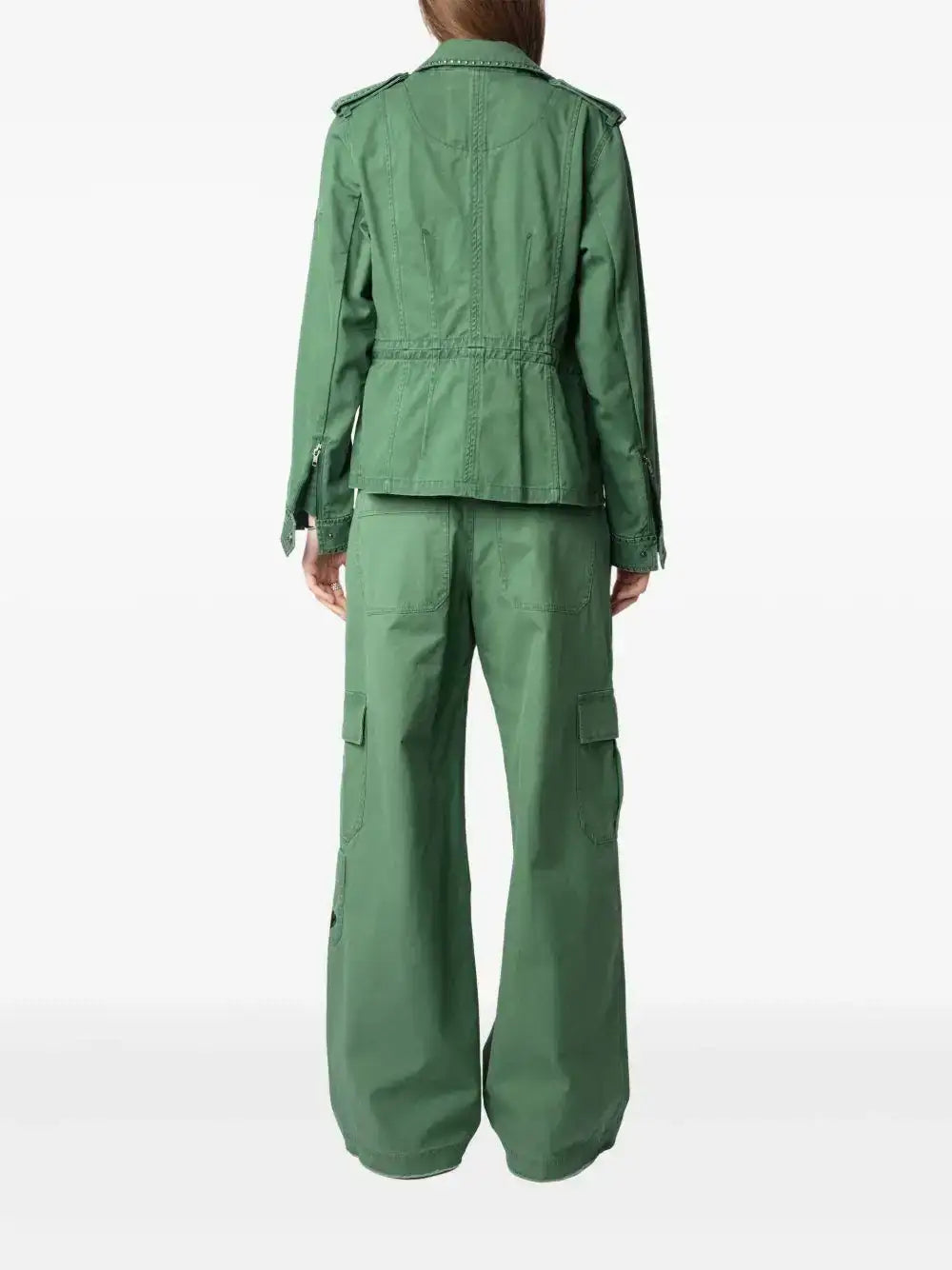 Chaqueta Zadig & Voltaire Klimi Cotton Lave Studs WWOW01677 CORIANDER 330 ZADIG & VOLTAIRE