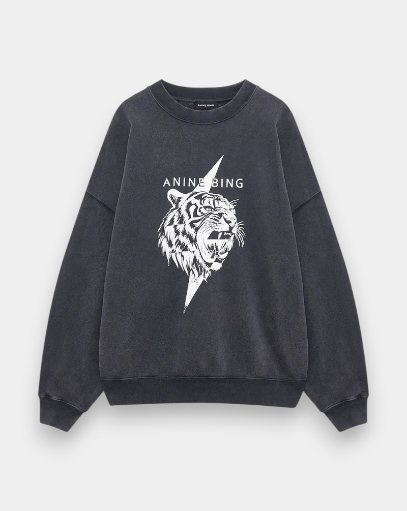 Sudadera Anine Bing Miles Sweatshirt Tiger A0812512 VTG3VINTAGE BLACK ANINE BING