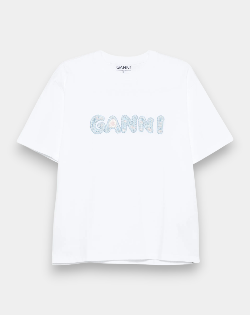Camiseta Ganni Heavy Cotton Jersey<BR/> A1050188 151 GANNI