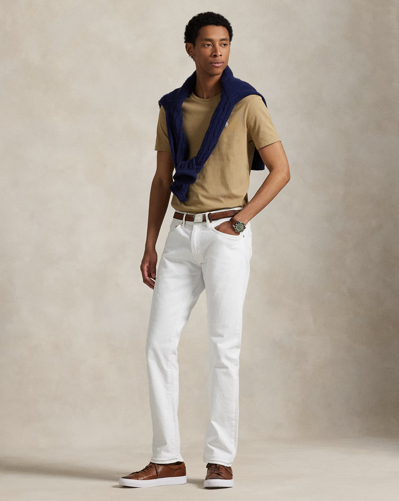 Camiseta Polo Ralph Lauren Basic 710671438329 CAFE TAN/C8176 POLO RALPH LAUREN