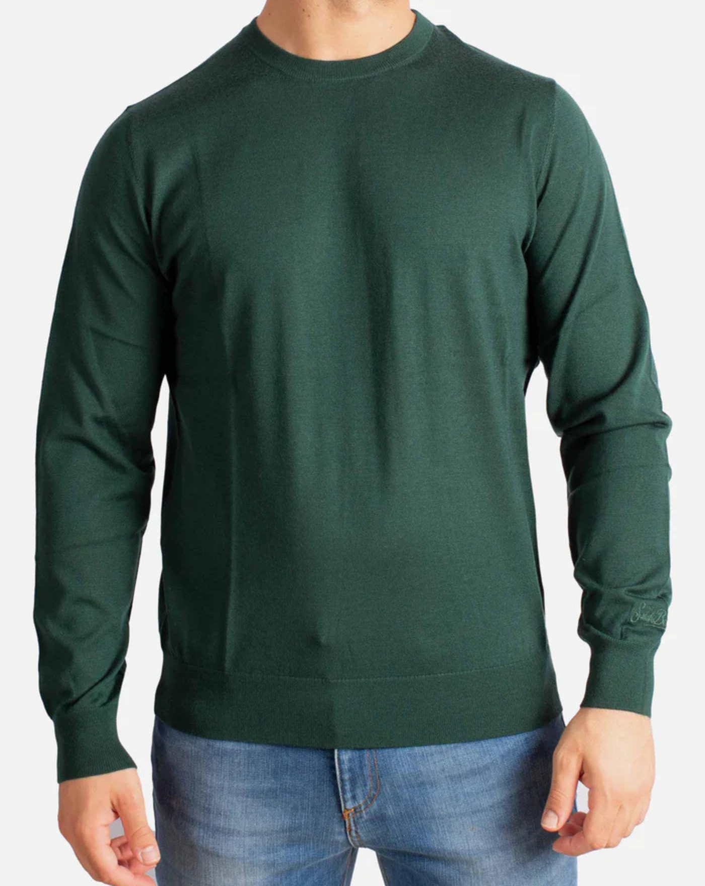 Jersey Mc2 Saint Barth Regent Merino REGE013 00026I51 BRITISH GREEN MC2 SAINT BARTH