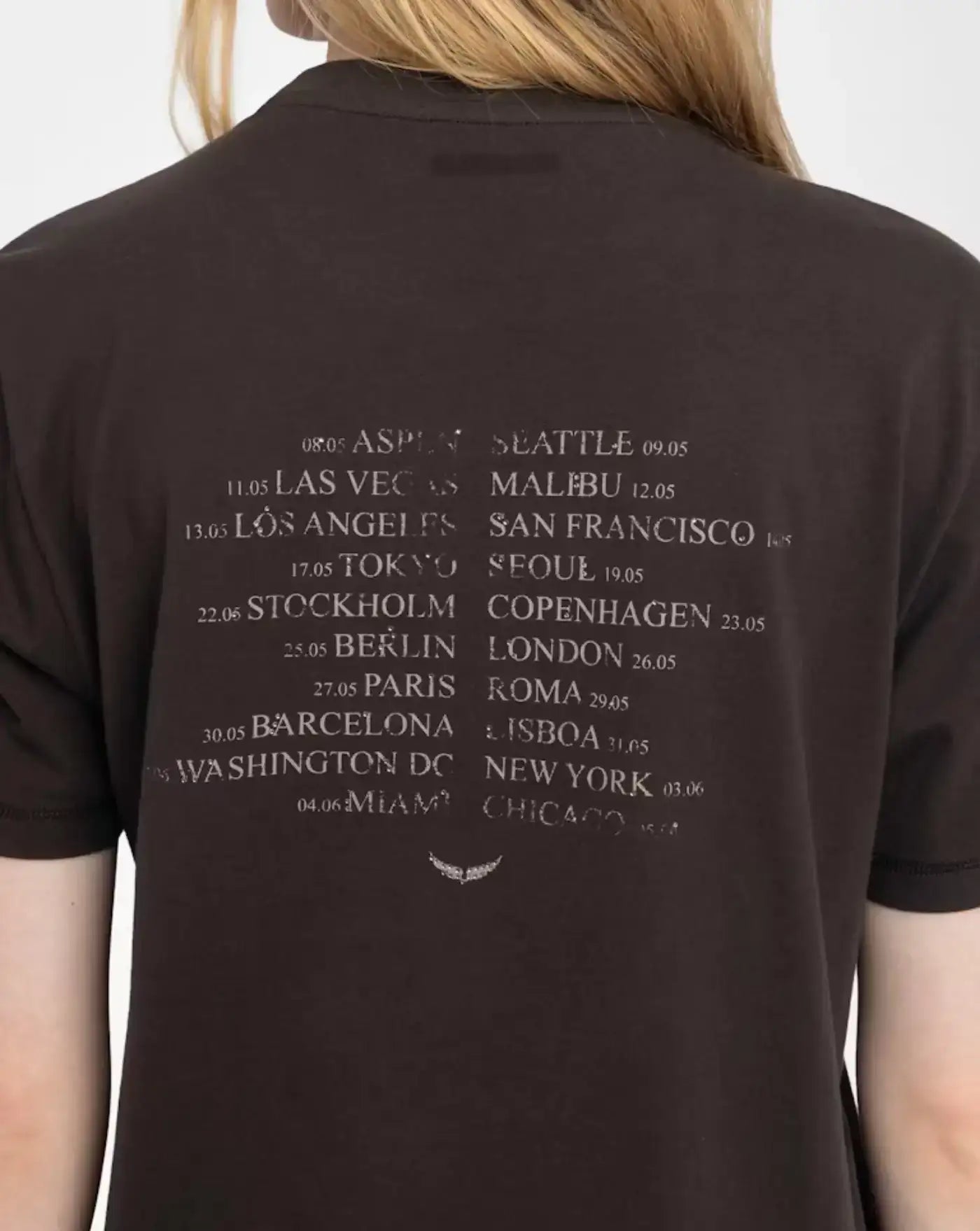 Camiseta Zadig & Voltaire Edwin Hc Concert Wild Strass JWTS02816 213 ZADIG & VOLTAIRE