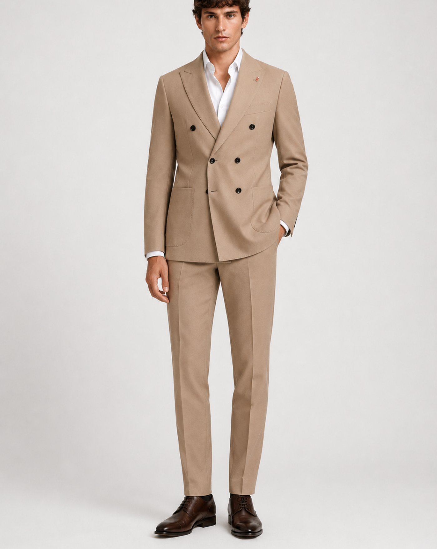 Traje Mulsih Cruzado DANTE ABS707 CAMELLO MULISH