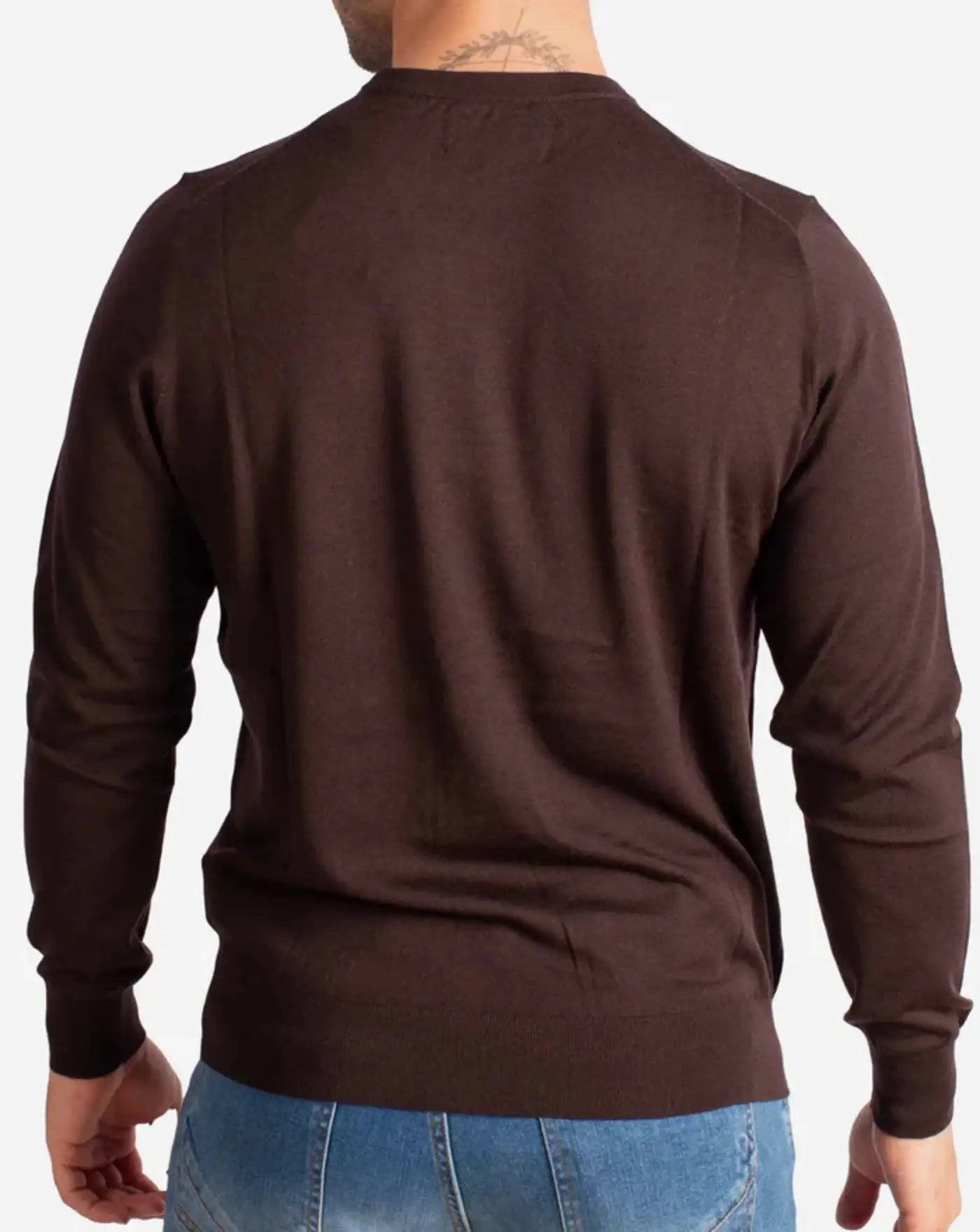 Jersey Mc2 Saint Barth Regent Merino REGE013 00029I18H BROWN MC2 SAINT BARTH