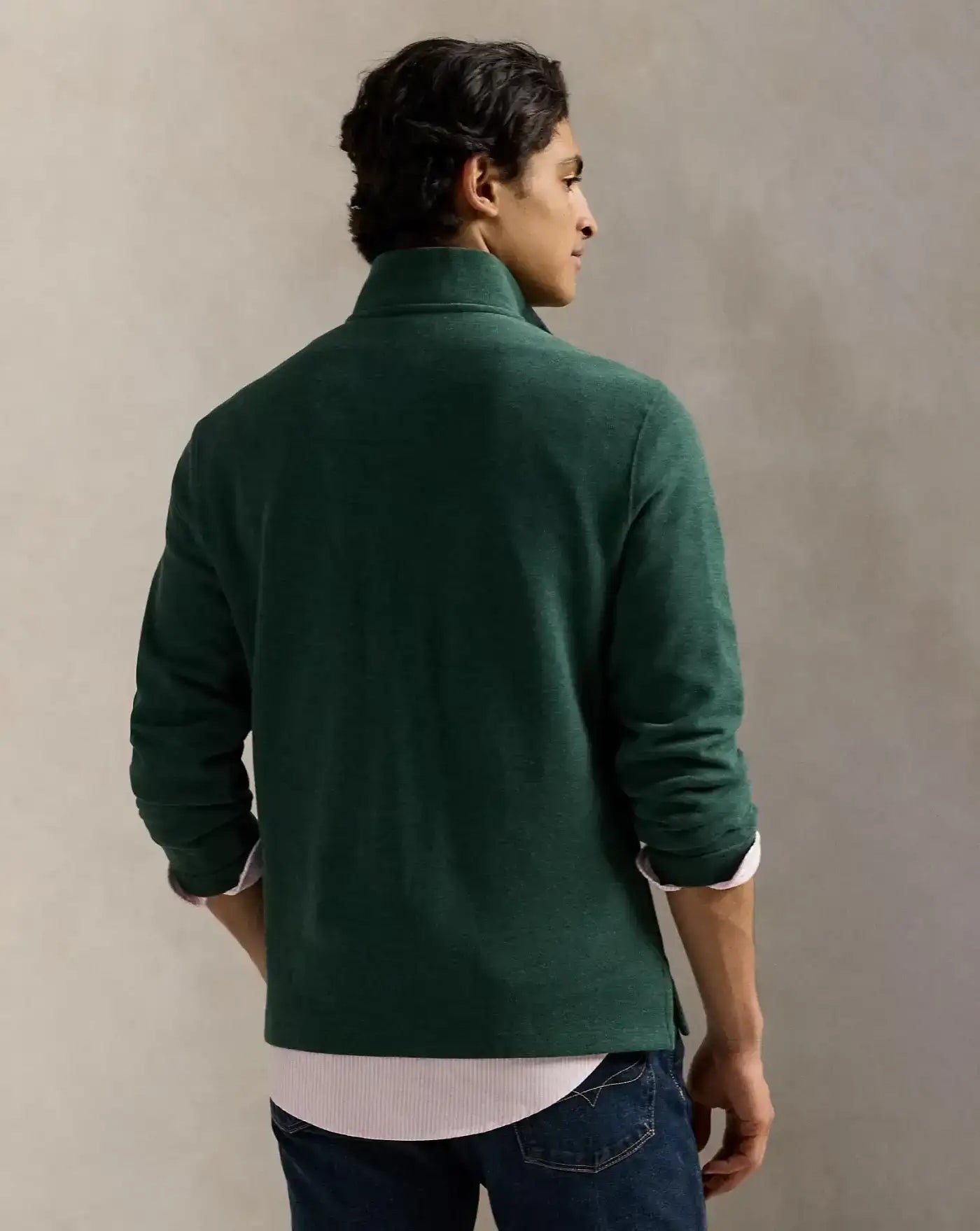 Jersey Polo Ralph Lauren Estate Rib 710671929032 SCOTCH PINE HEATHER POLO RALPH LAUREN