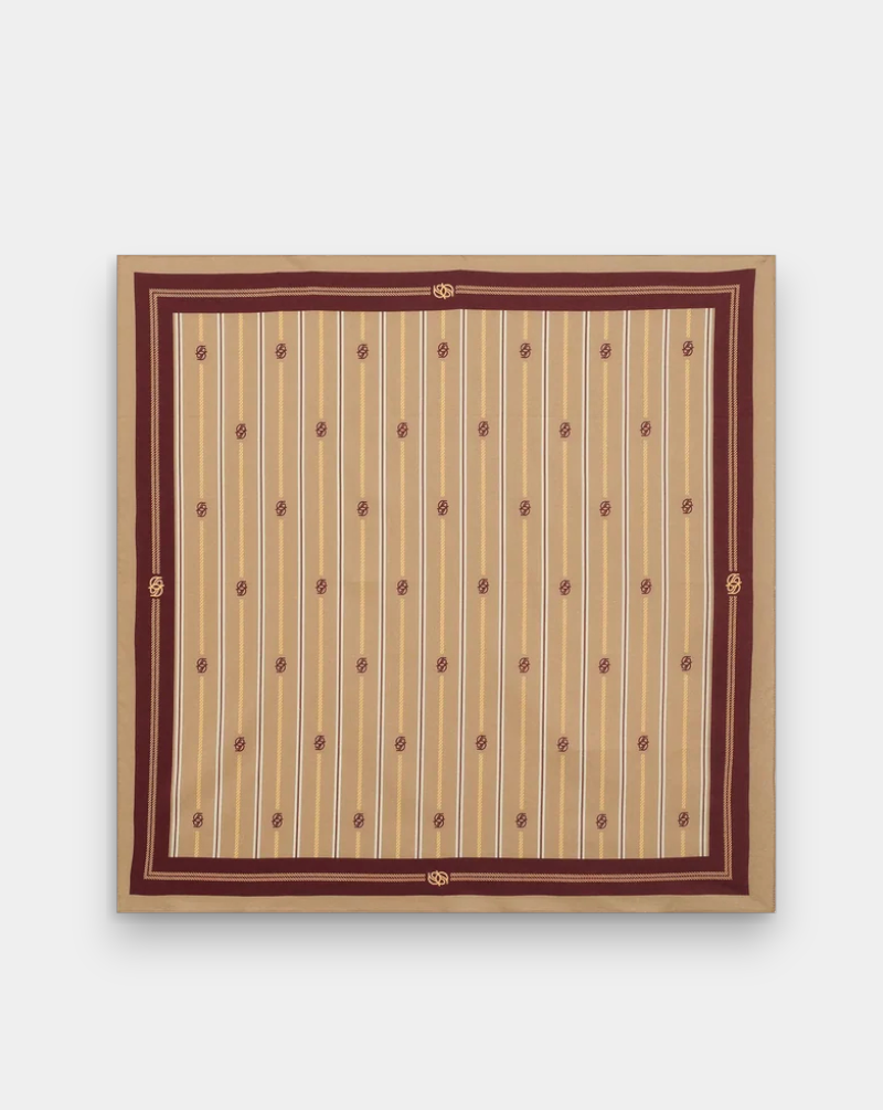 Pañuelo Drole de Monsieur Le Foulard Rayure Monogramme BA021 CO128 BG DROLE DE MONSIEUR