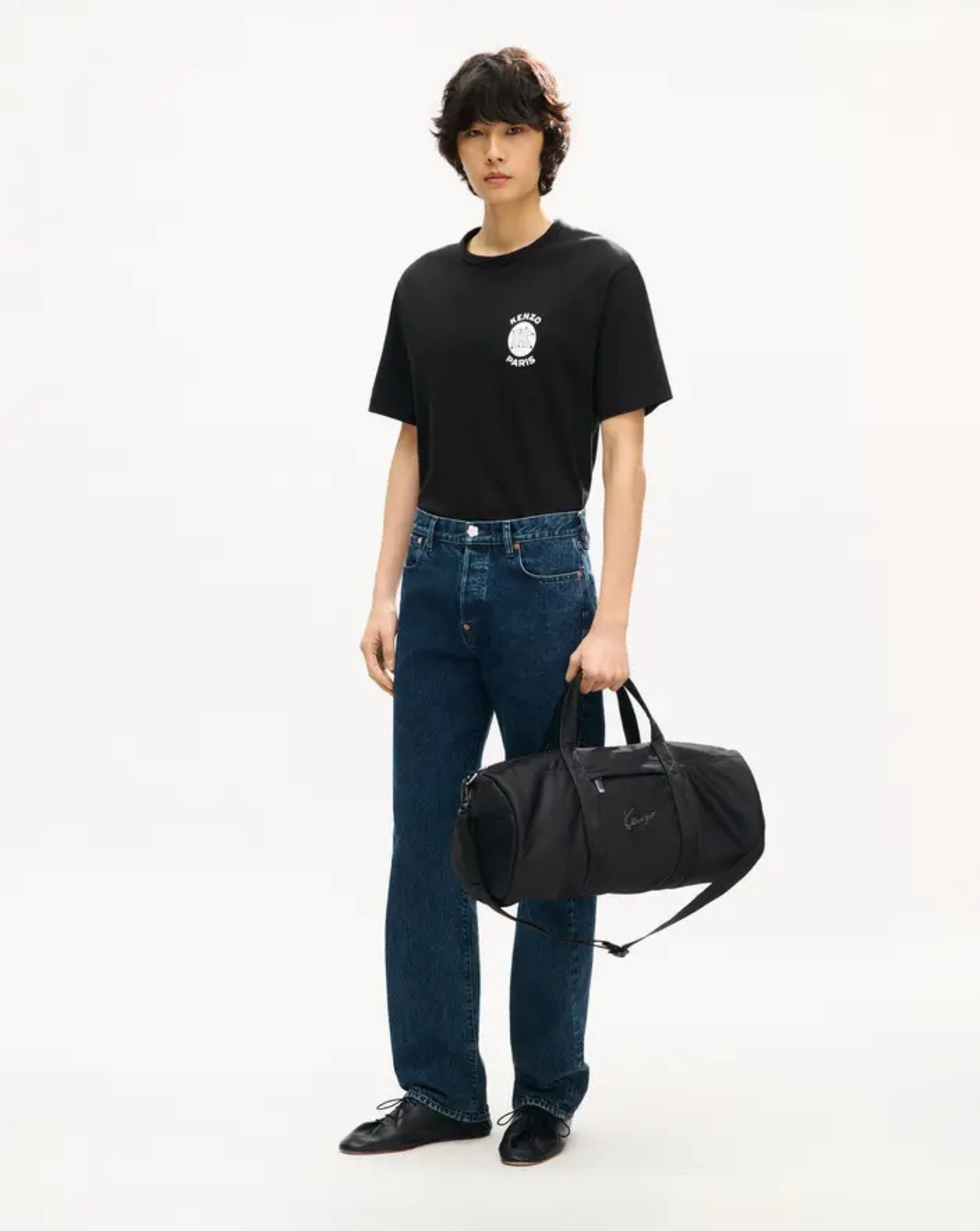 Camiseta de algodón 'KENZO Paris Emblem' FG65TS2954SG 99J BLACK KENZO
