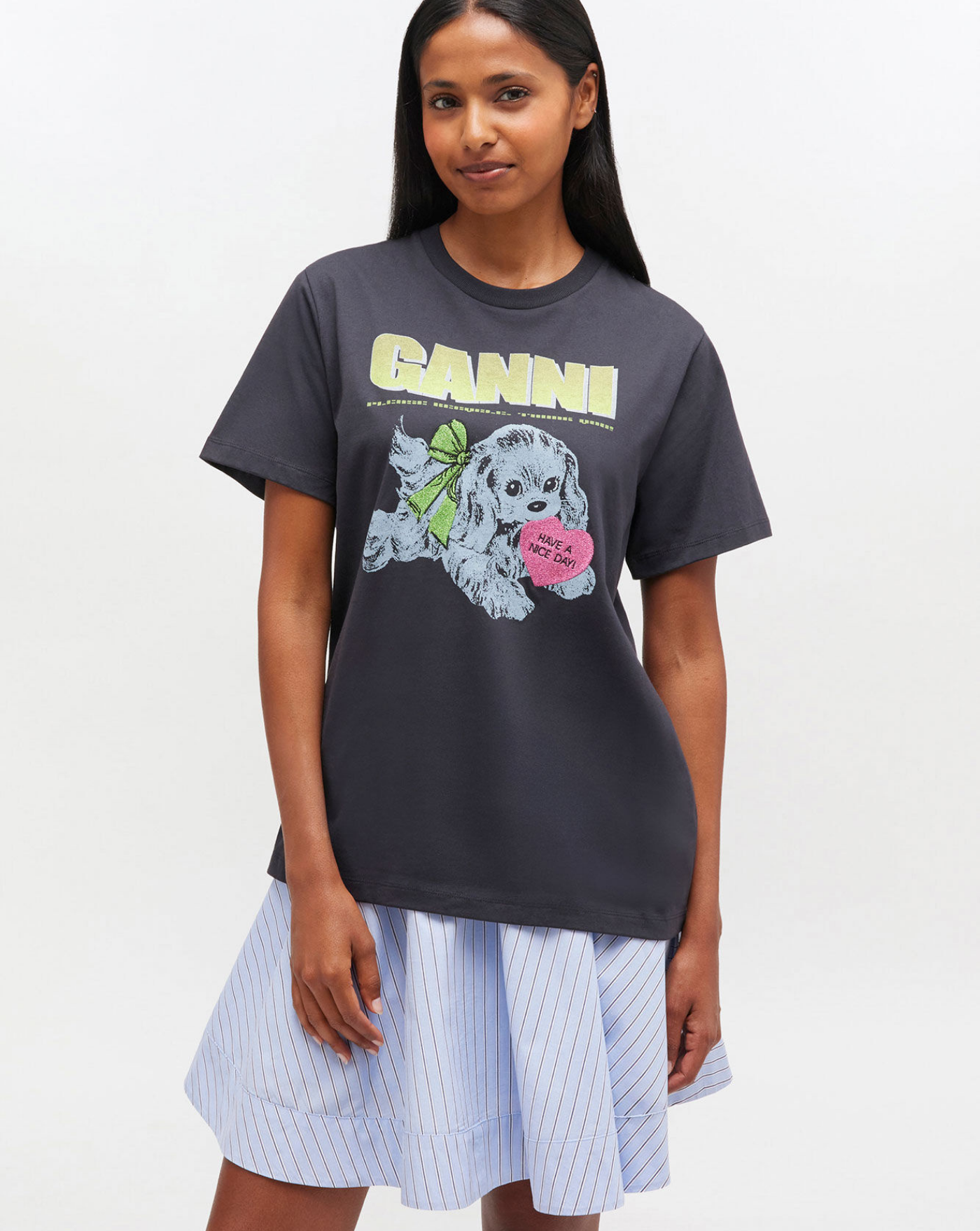 Camiseta Ganni Puppy T4333 252 GANNI