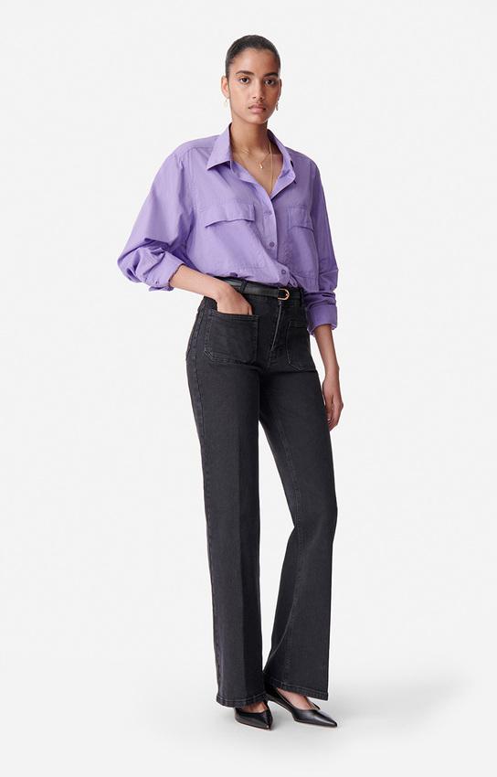 Pantalon Vanessa Bruno Dompay Flare 1HVA94 V04010BLACK VANESSA BRUNO