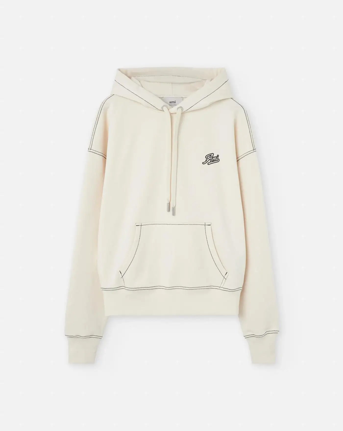 Sudadera Ami Paris Logo HSW229JE0098 WHITE CREAM AMI PARIS