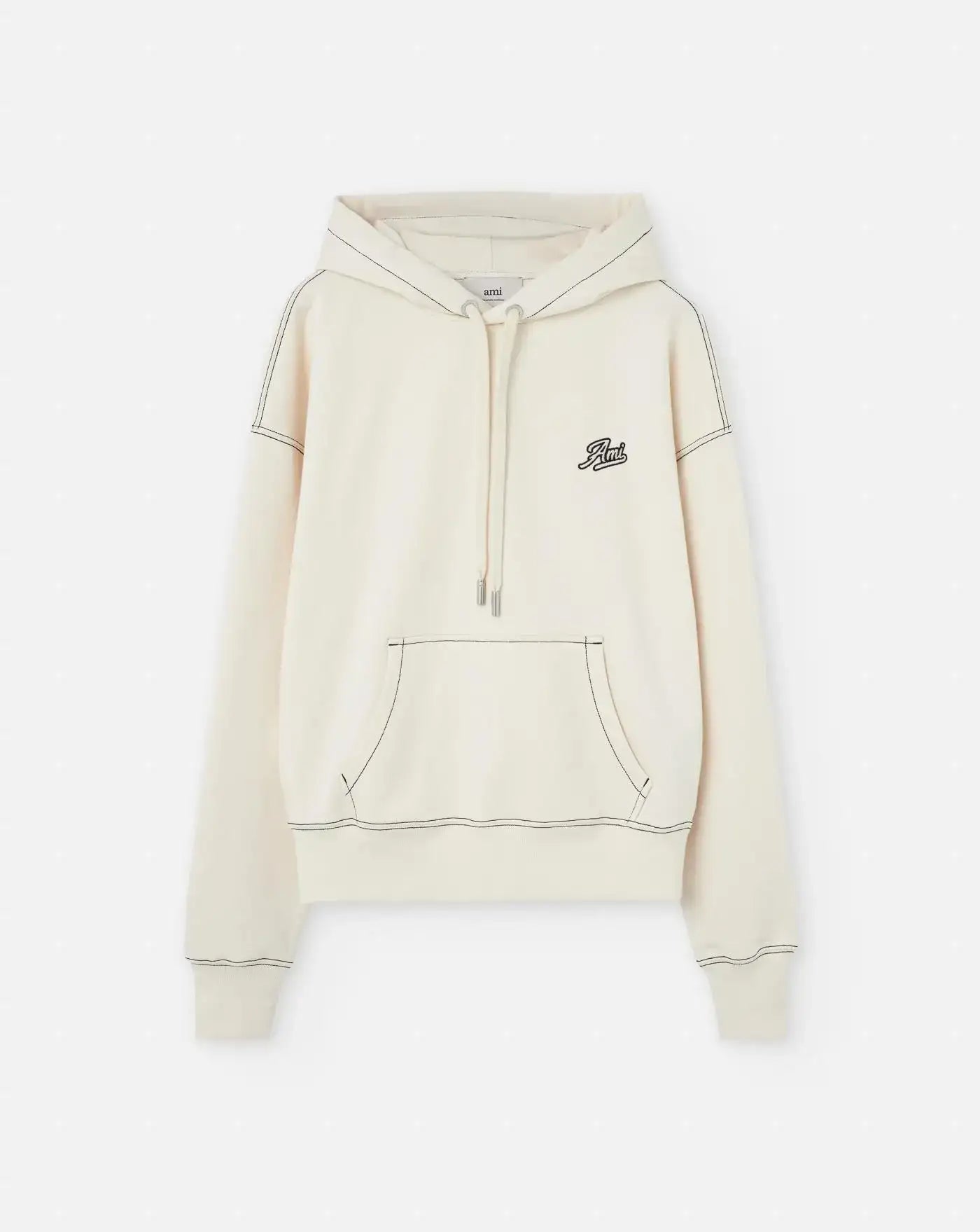 Sudadera Ami Paris Logo HSW229JE0098 WHITE CREAM AMI PARIS