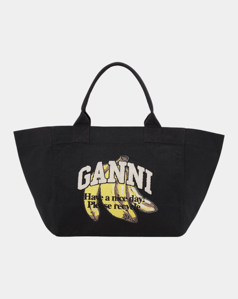 Bolso Ganni Shopper XXL Pocket Banana Print A6896 099 GANNI
