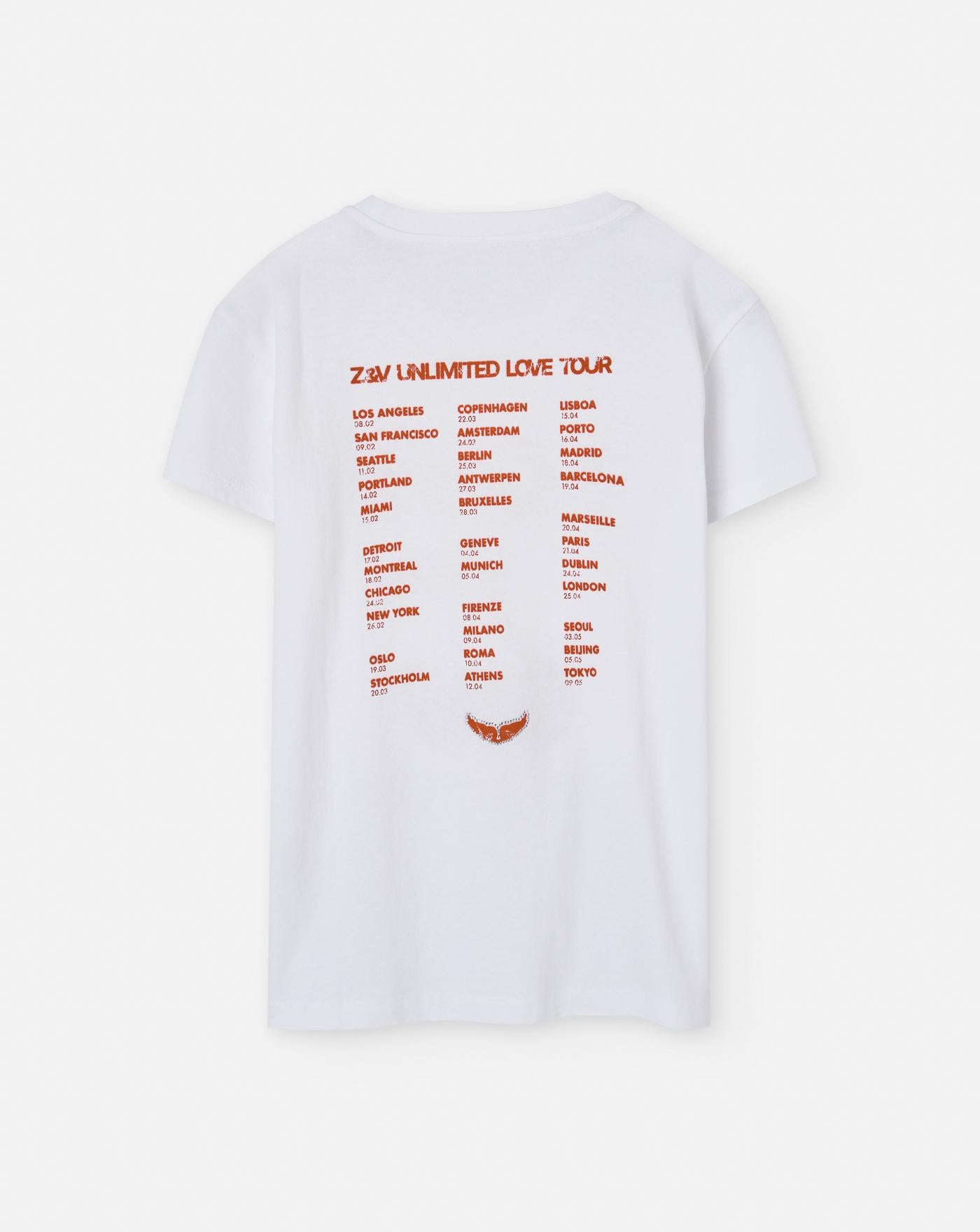 Camiseta Zadig & Voltaire Concert Cherry Love JWTS02684 WHITE 107 ZADIG & VOLTAIRE