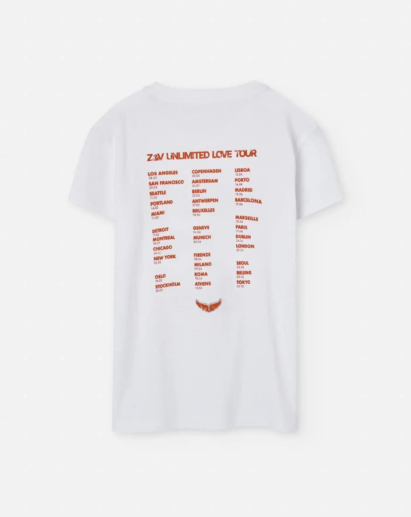 Camiseta Zadig & Voltaire Concert Cherry Love JWTS02684 WHITE 107 ZADIG & VOLTAIRE