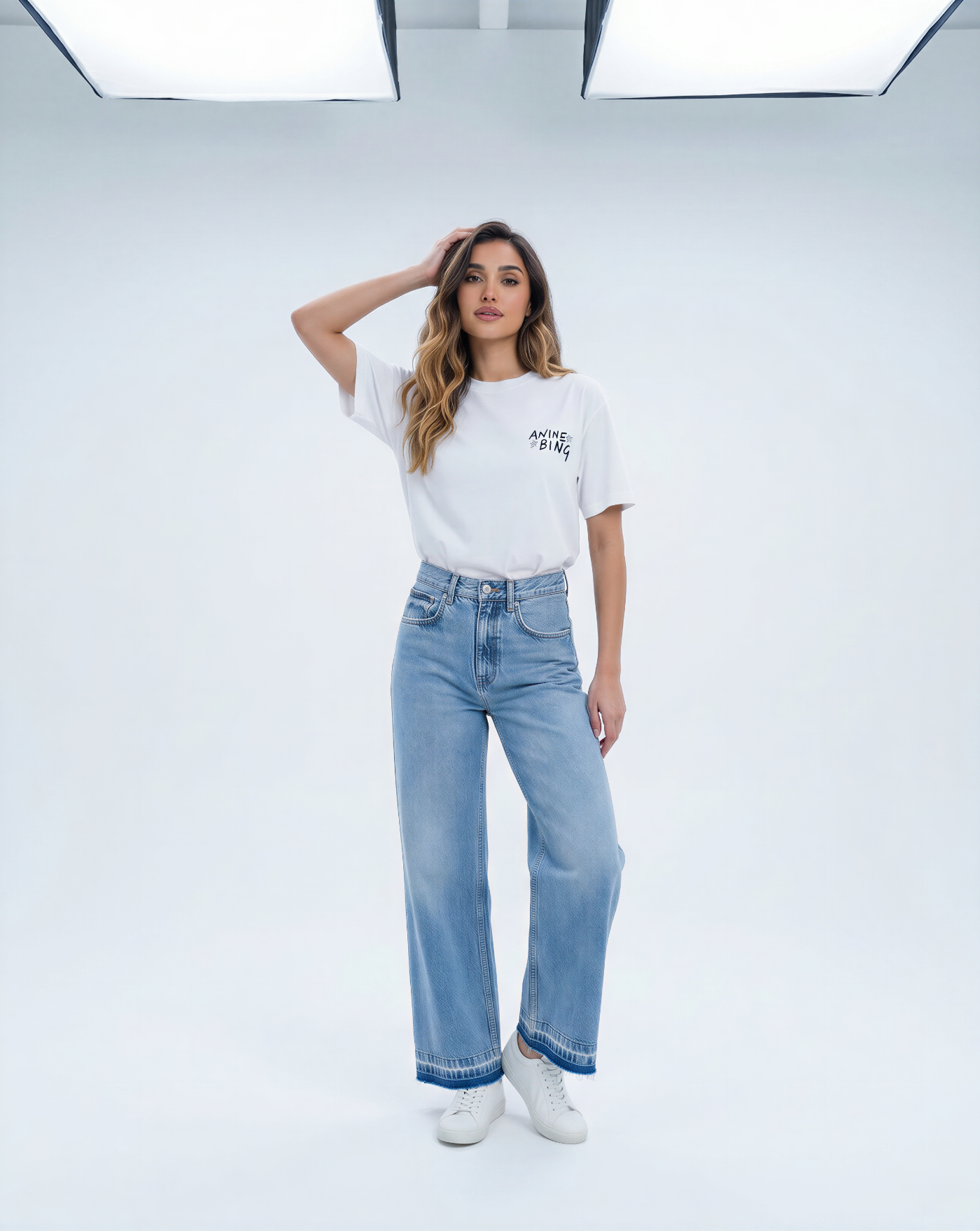 Camiseta Anine Bing Walker Tee Empowerment A0812056IVY1 IVORY ANINE BING