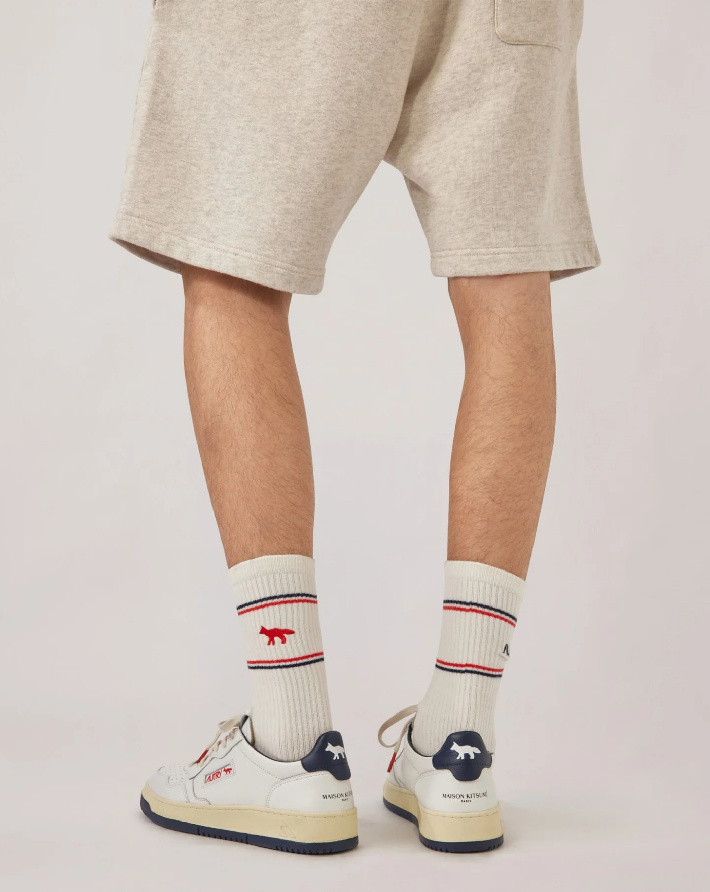 Calcetines Autry x Maison Kitsuné SOPU MK4W WHITE AUTRY