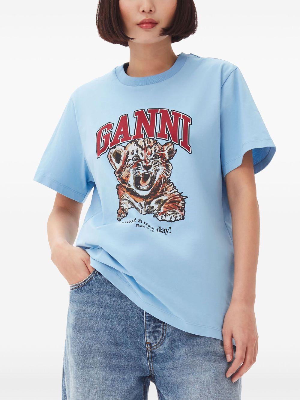 Camiseta Ganni Tiger T4007 745 GANNI