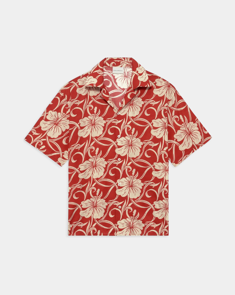 Camisa Drole de Monsieur Hibiscus Monograme K-SH228 CO288RD DROLE DE MONSIEUR