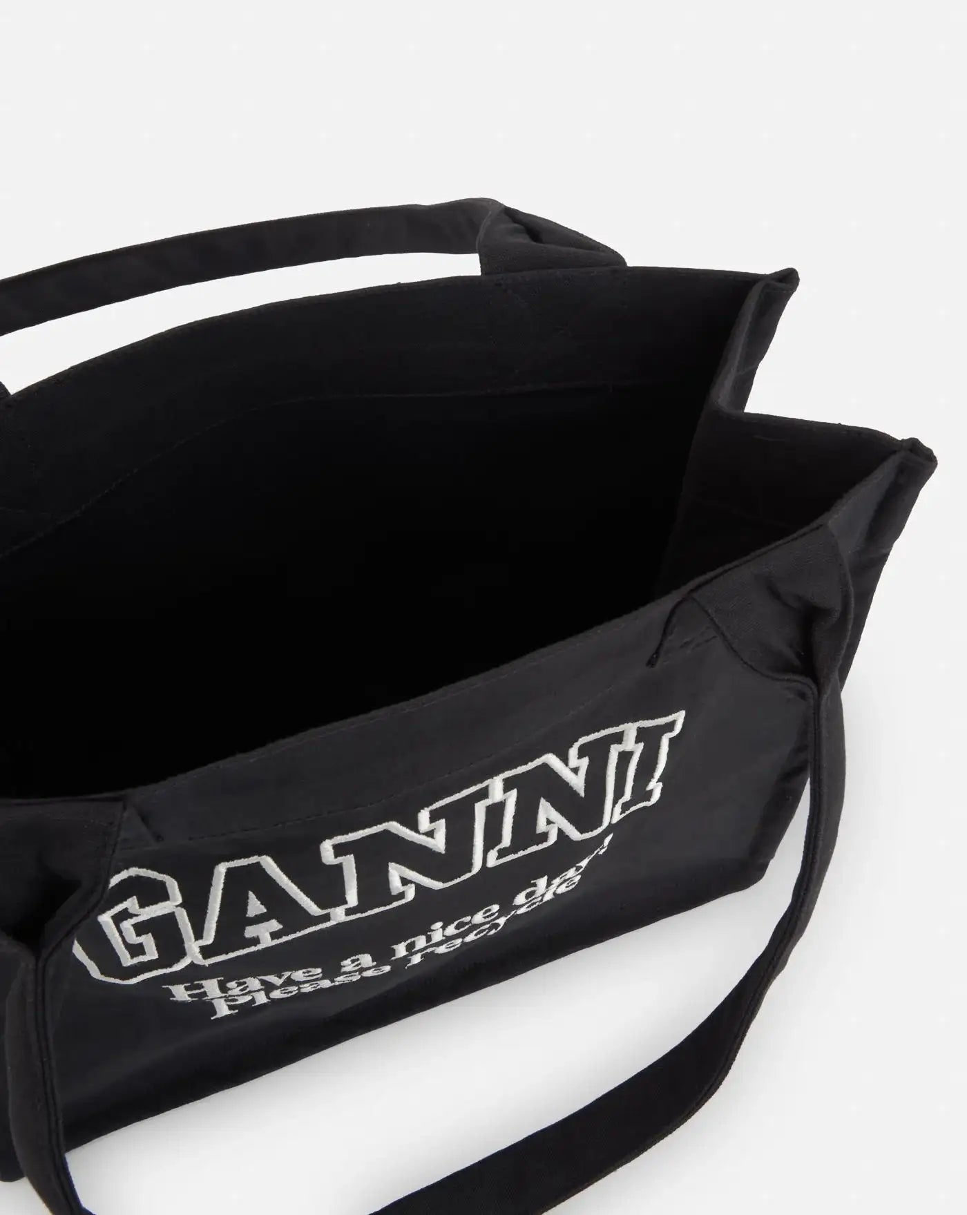 Bolso Ganni Large Easy Shopper Contrasted Logo A6647 252 GANNI