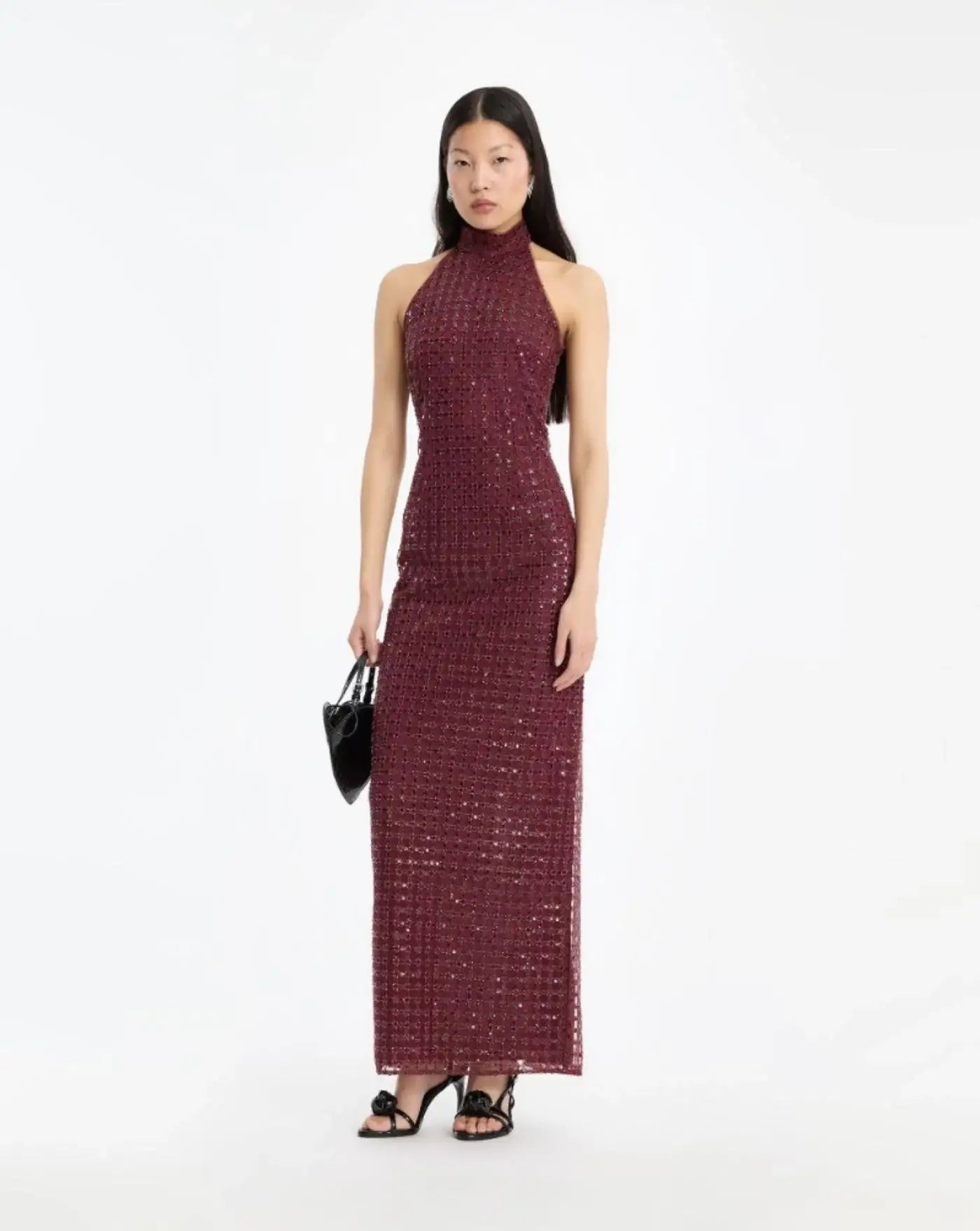 Vestido Rotate Beaded Maxi Dress 1162922734 2734 ROTATE