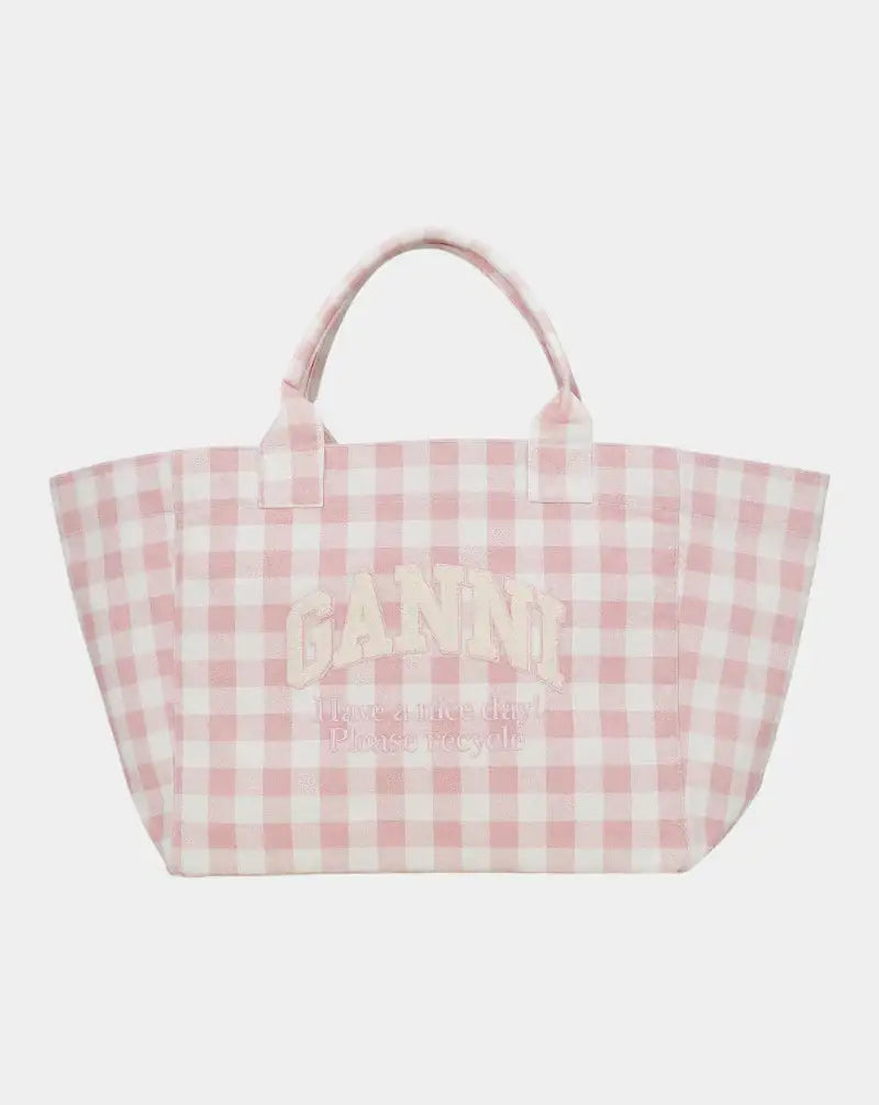 Bolso Ganni Shopper XXL Pocket Vichy A6894 038 GANNI