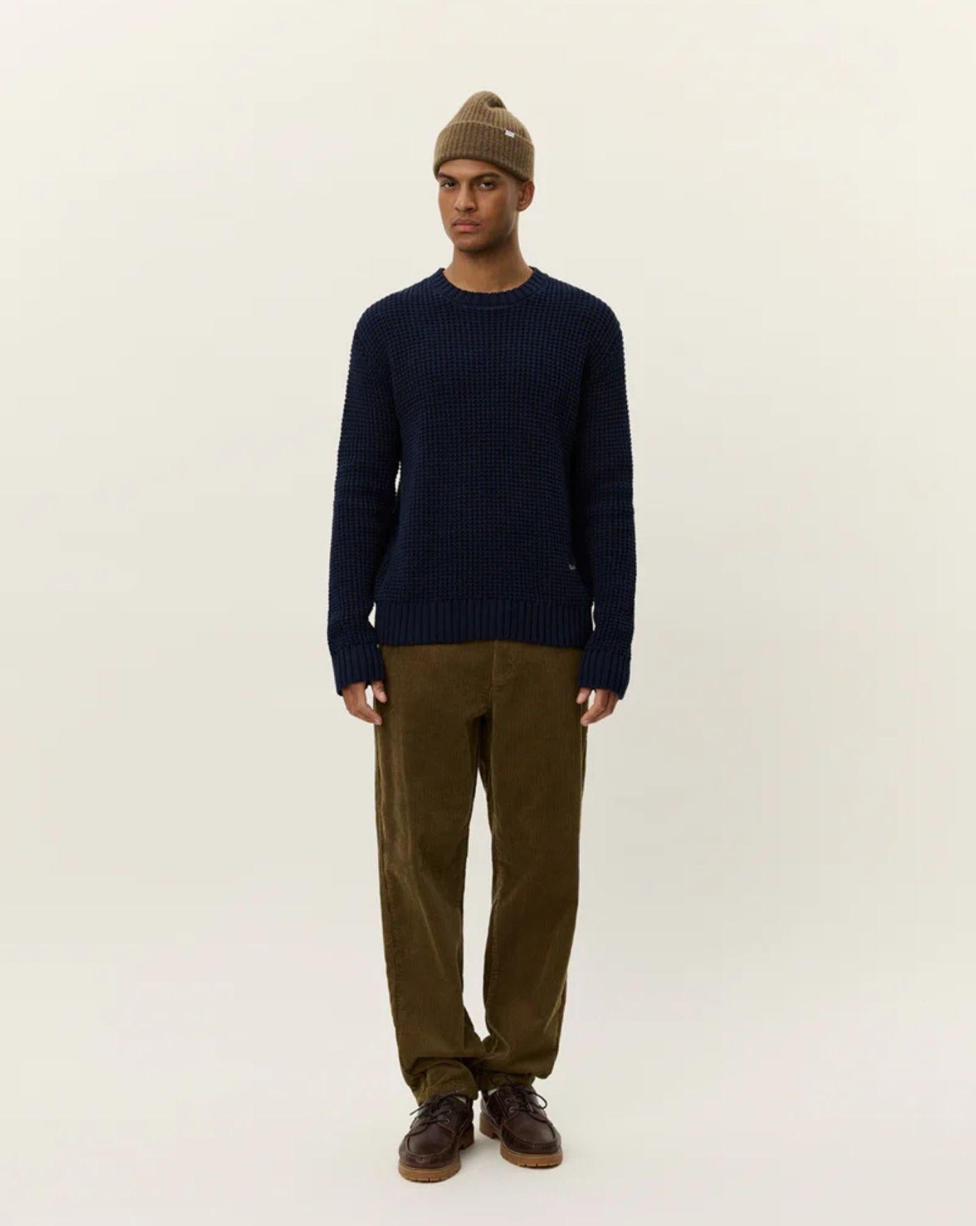 Jersey Les Deux Alvin Waffle Crewneck Knit 1000570 460 LES DEUX