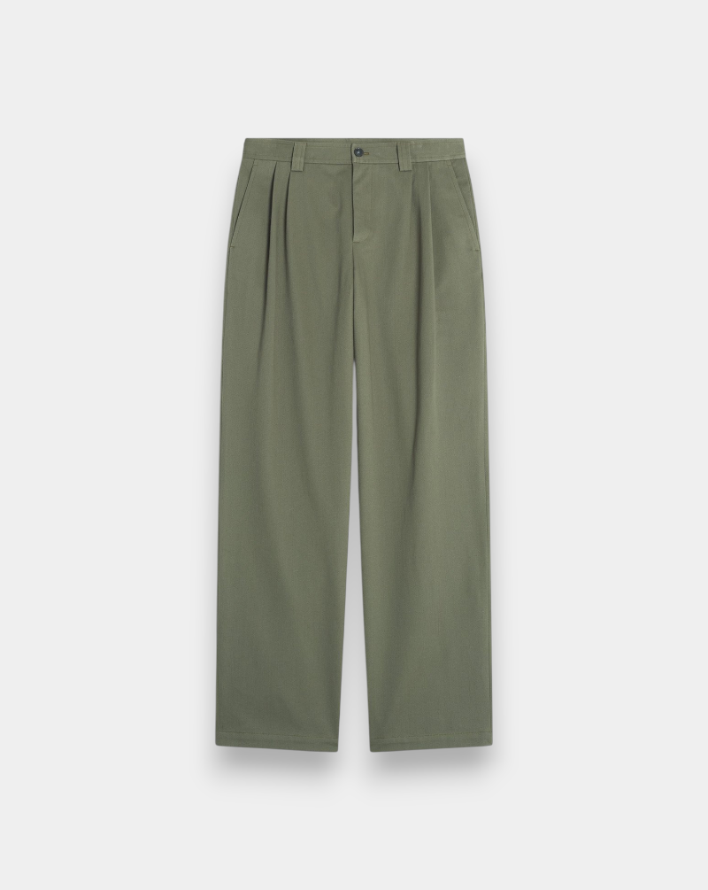 Pantalon Maison Kitsune Relaxed Pleated Pan PM01125WW9043 0079 MAISON KITSUNE