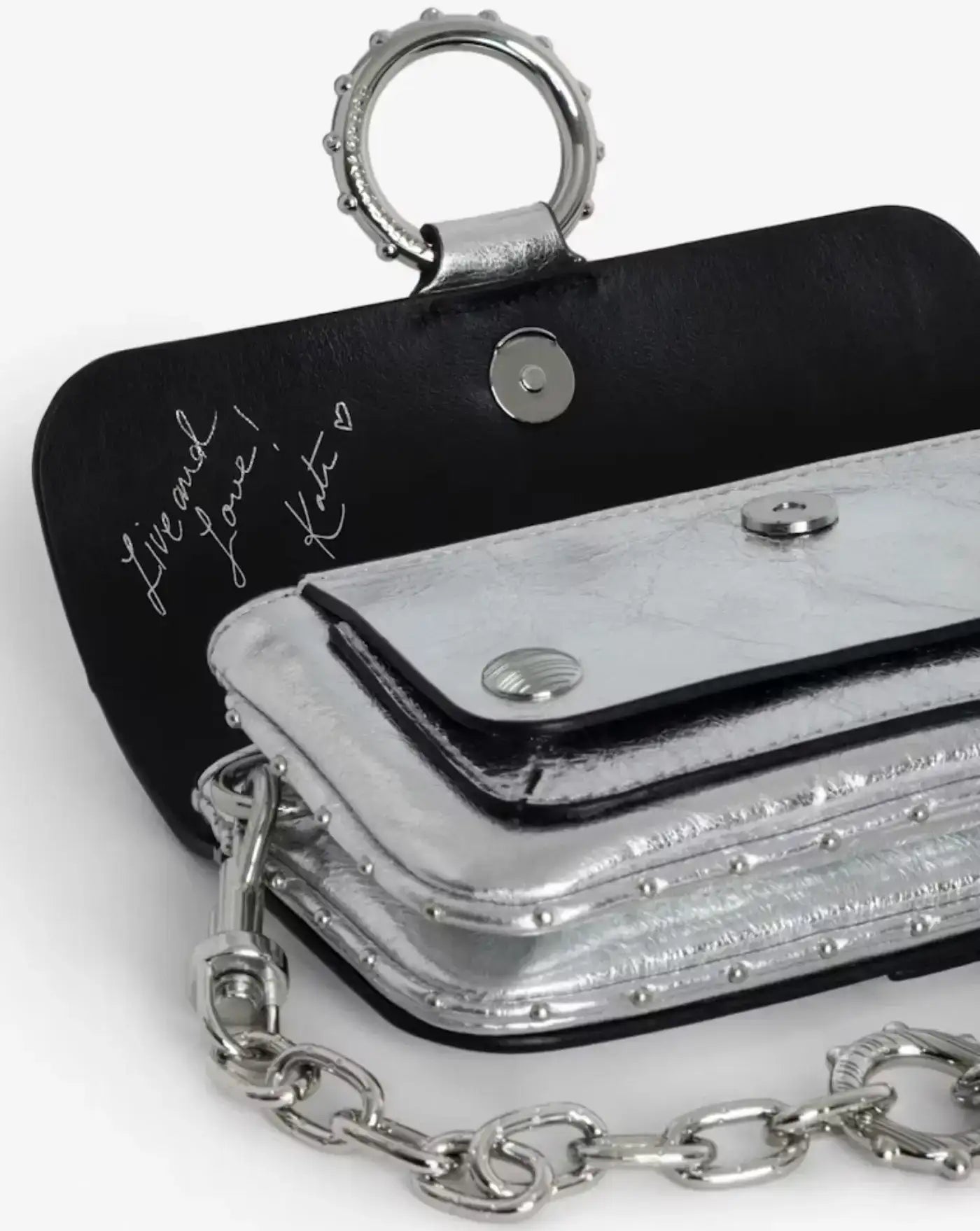 Bolso Zadig & Voltaire Kate Wallet Vintage Metal LWBA03973 SILVER 020 ZADIG & VOLTAIRE