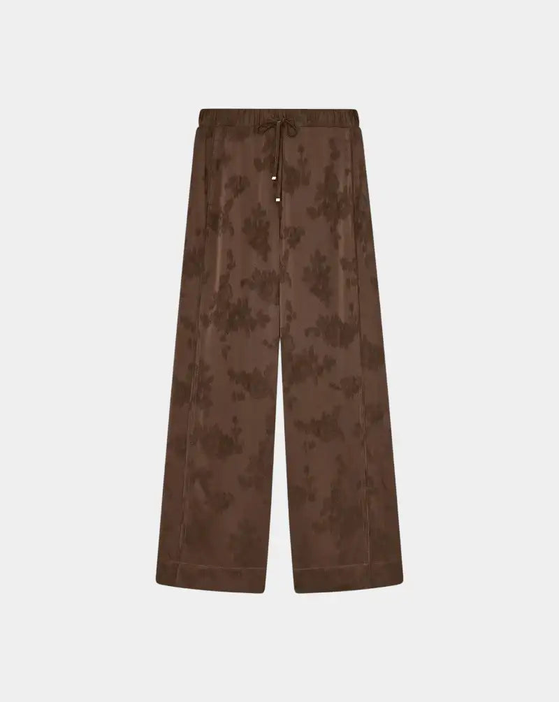 Pantalones elásticos de jacquard satinado fluido A1080120 ZWX DEMITASSE GANNI