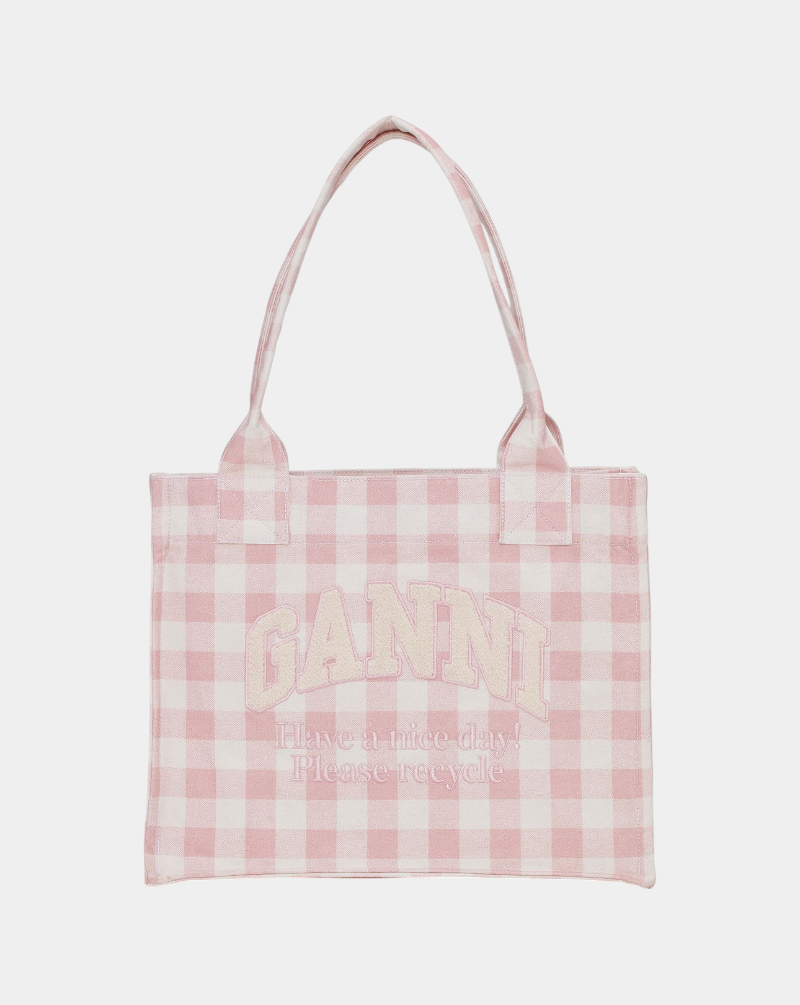 Bolso Ganni Large Easy Shopper Pocket Vichy A6893 038 GANNI