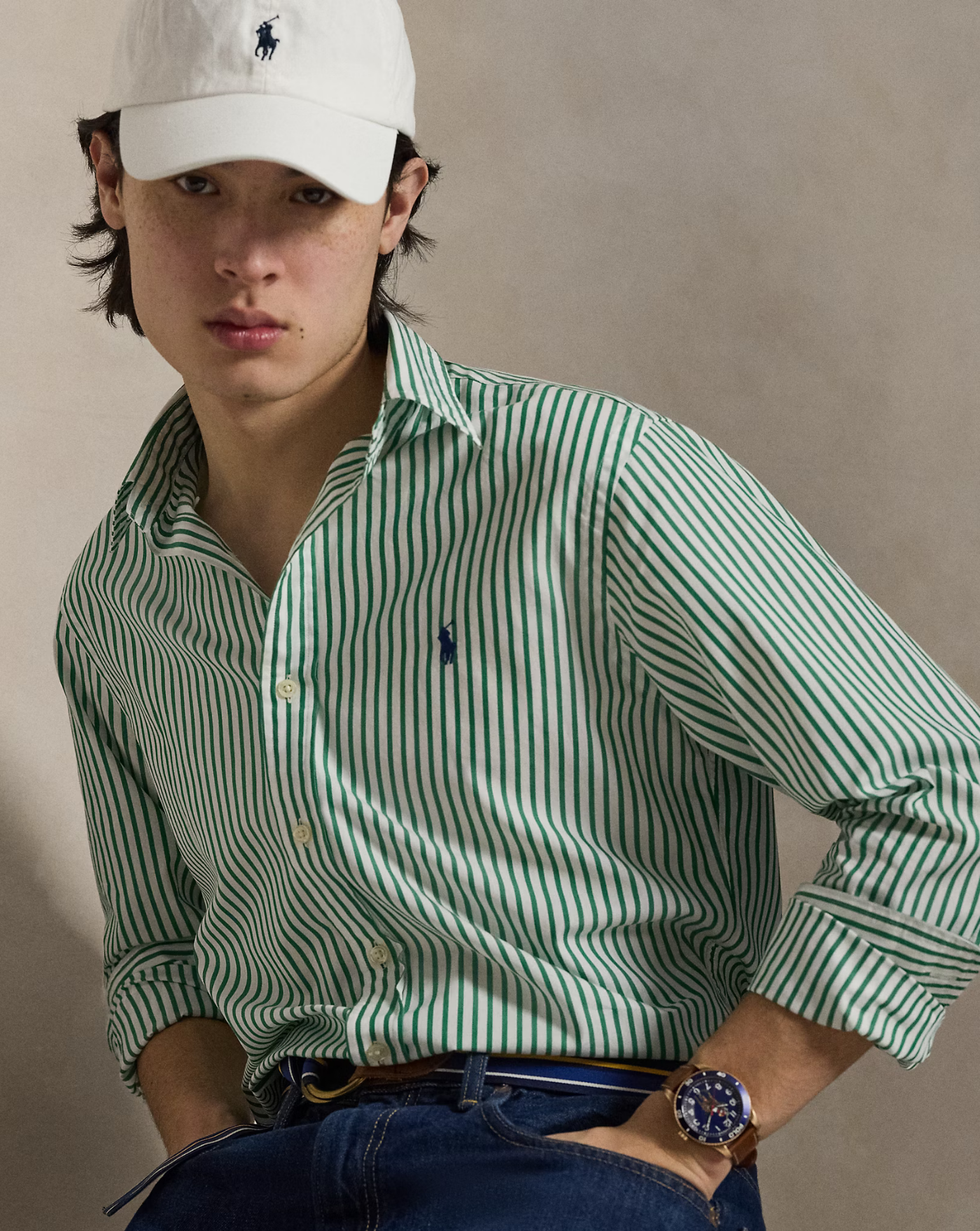 Camisa Polo Ralph Lauren Stripes 710B15595009 3249F WHITE GARDEN TRAIL POLO RALPH LAUREN