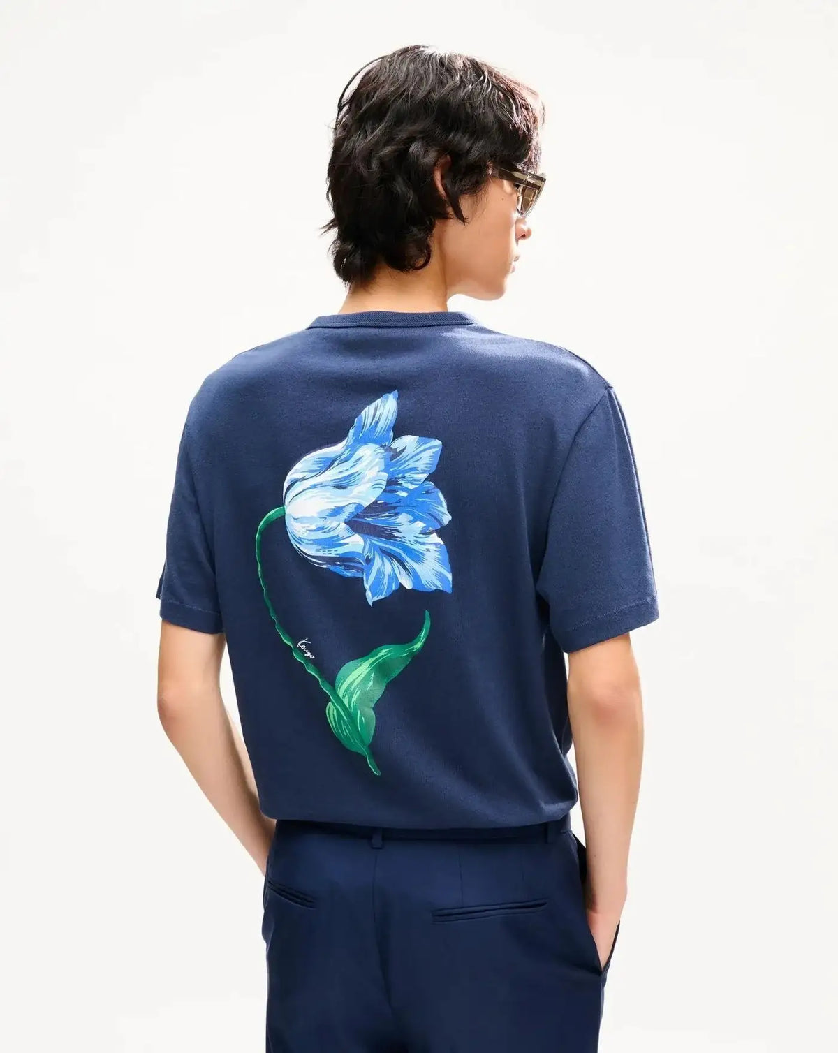 Camieseta Kenzo Tulip<BR/><BR/> FG65TS2934SK 79 BLUE BLACK KENZO