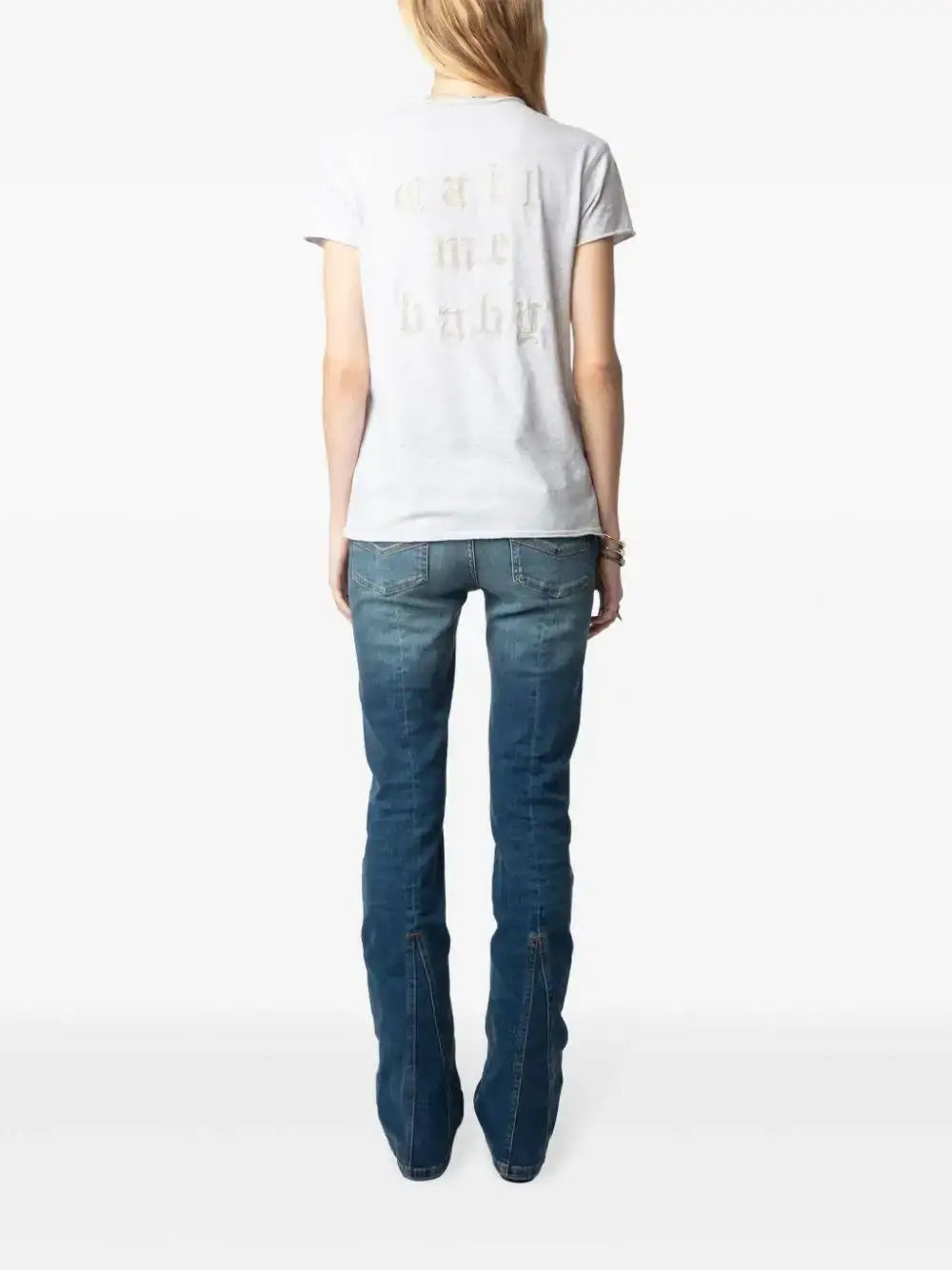 Camiseta Zadig & Voltaire Story Cl Fishnet Call me Baby JWTS02680 GRIS ZADIG & VOLTAIRE
