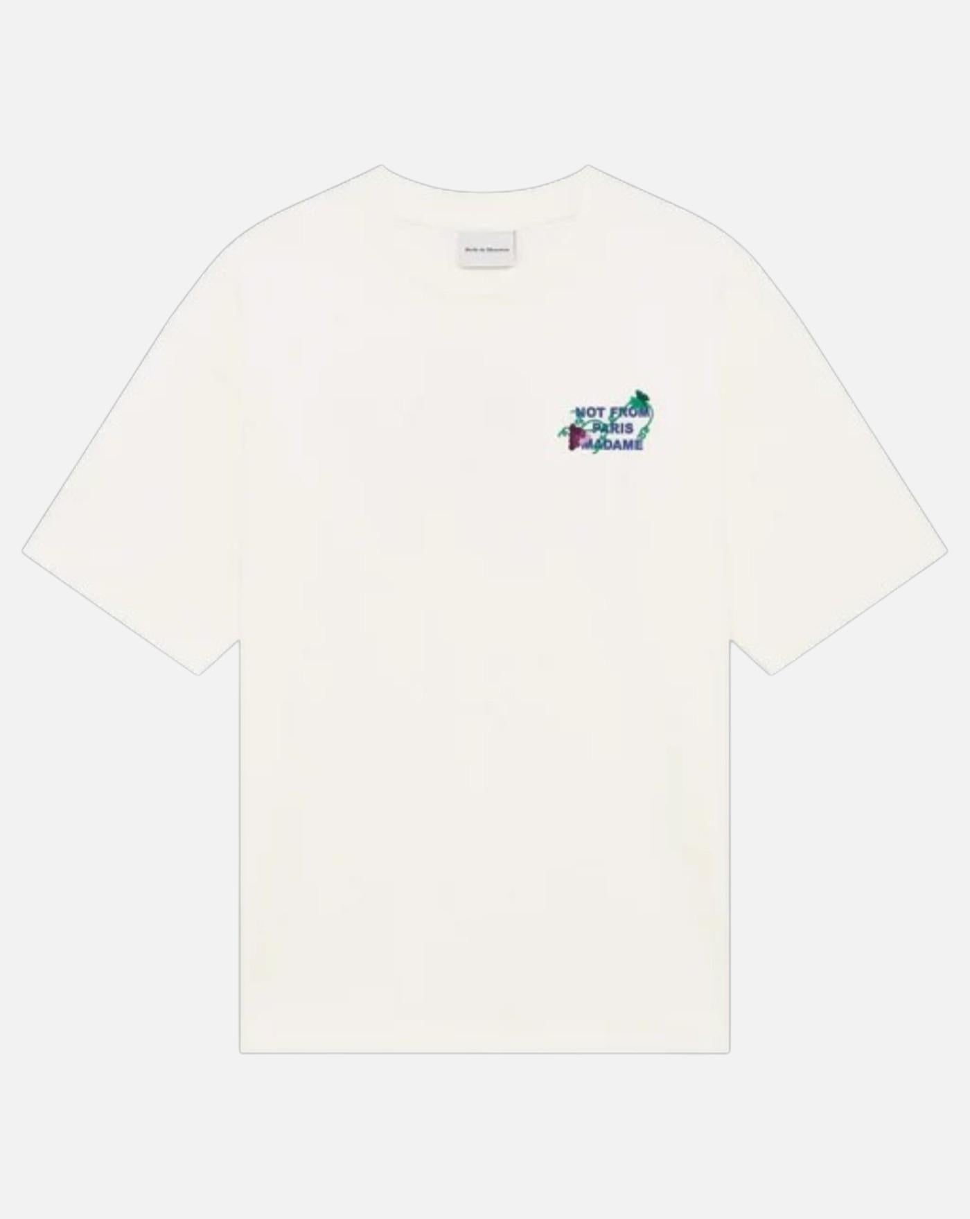 Camiseta Drole de Monsieur Vine Embroidered Slogan T-shirt TS327 CO248 OW DROLE DE MONSIEUR