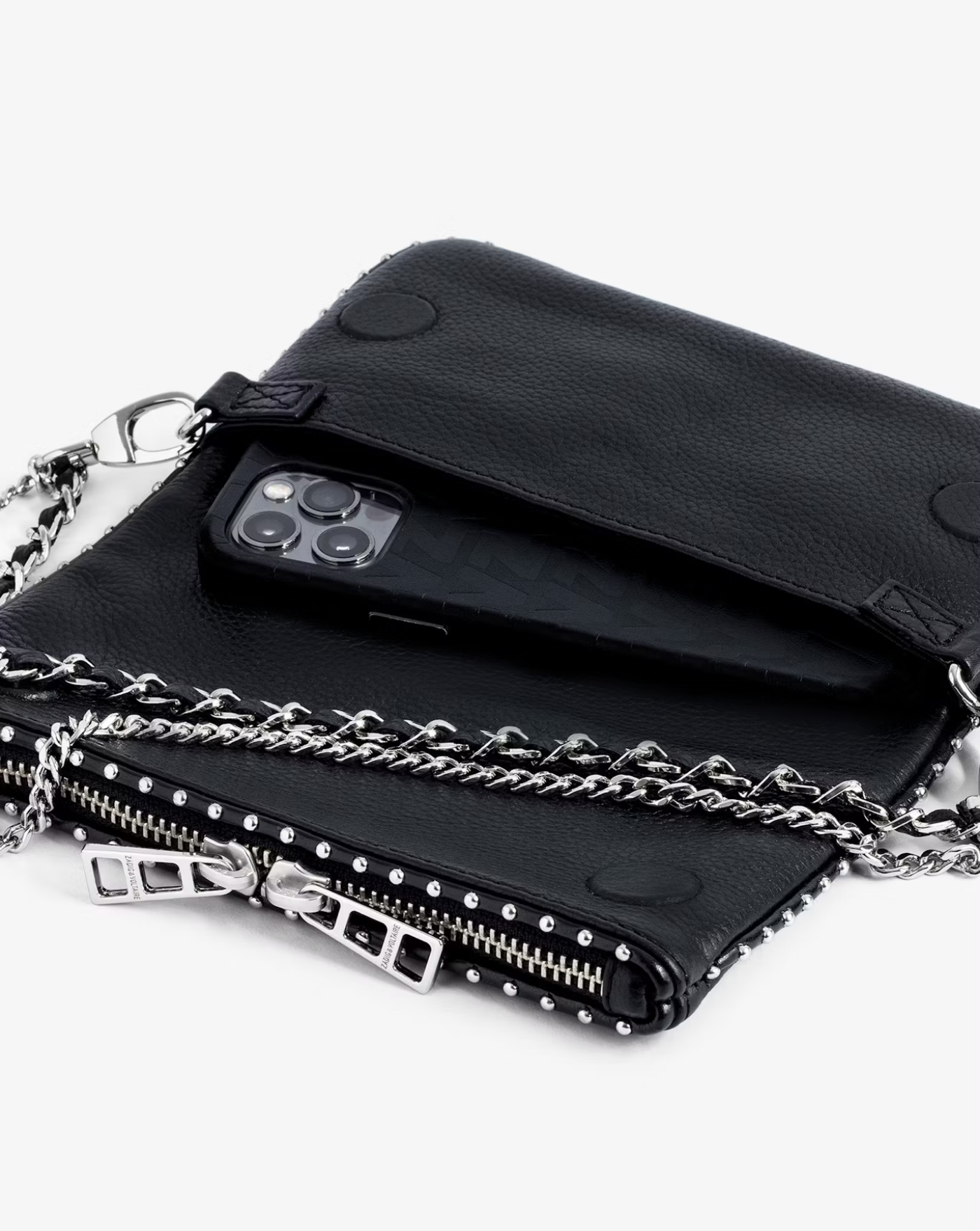 Bolso Zadig & Voltaire Rock Nano Grained Leath Studs LWBA03977 BLACK 011 ZADIG & VOLTAIRE