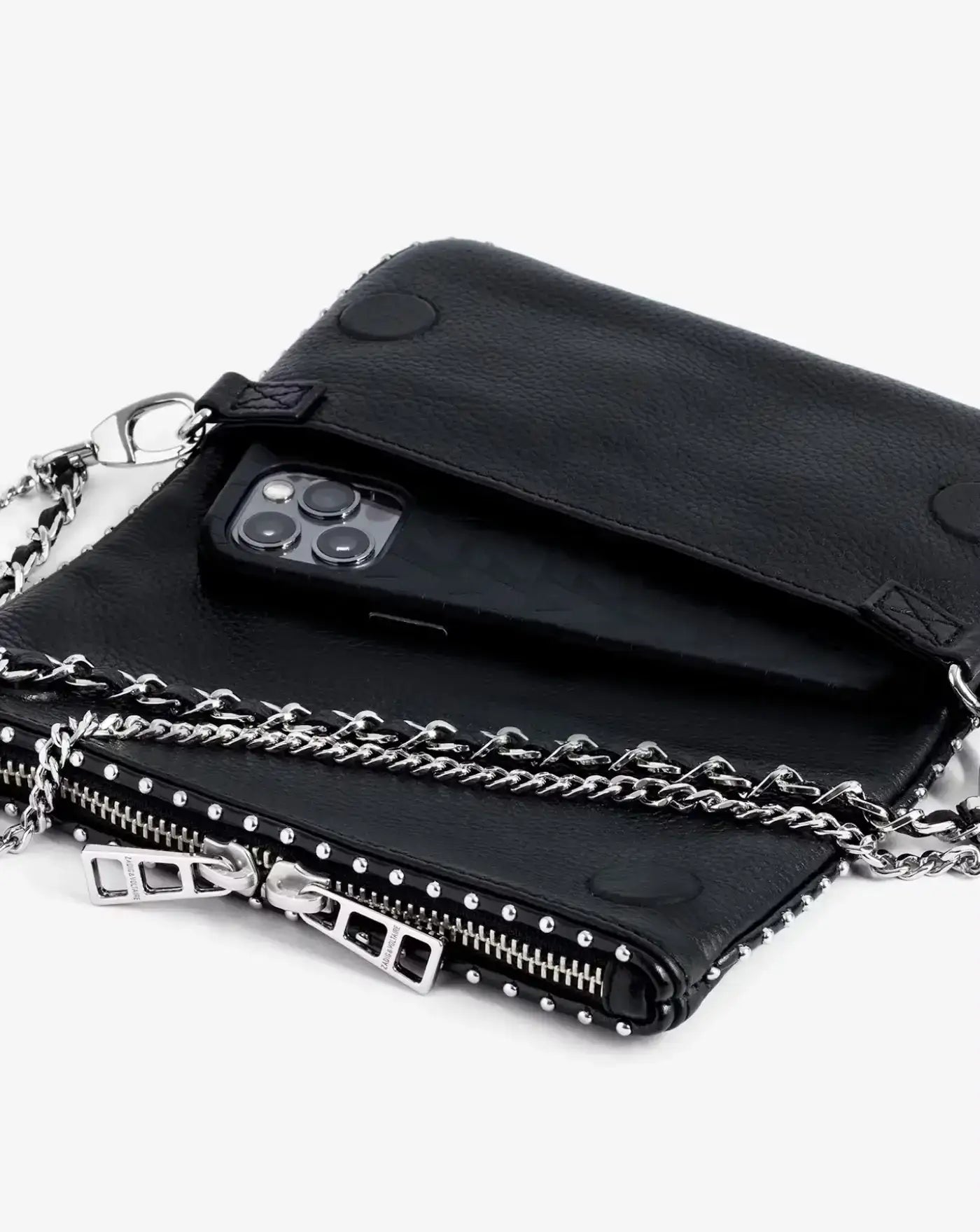 Bolso Zadig & Voltaire Rock Nano Grained Leath Studs LWBA03977 BLACK 011 ZADIG & VOLTAIRE