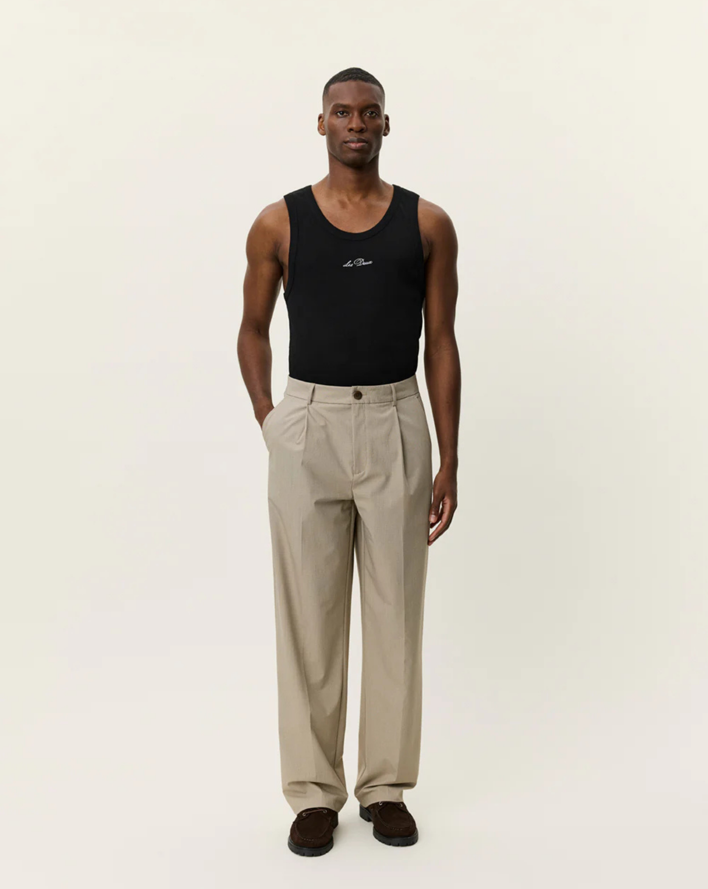 Pantalon Les Deux Reece Pleated Mini Check Pants 1001321 810 LES DEUX