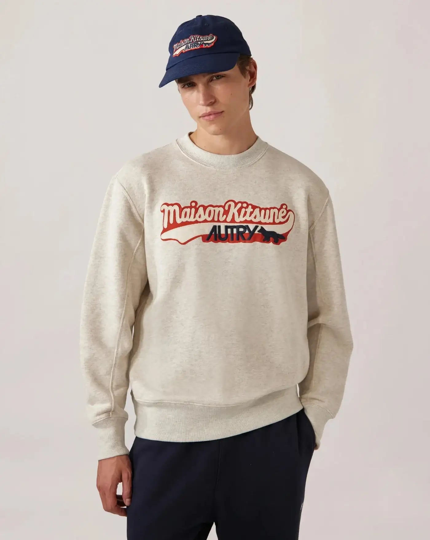 Sudadera Autry x Maison Kitsuné SWPX MK1M GREY AUTRY