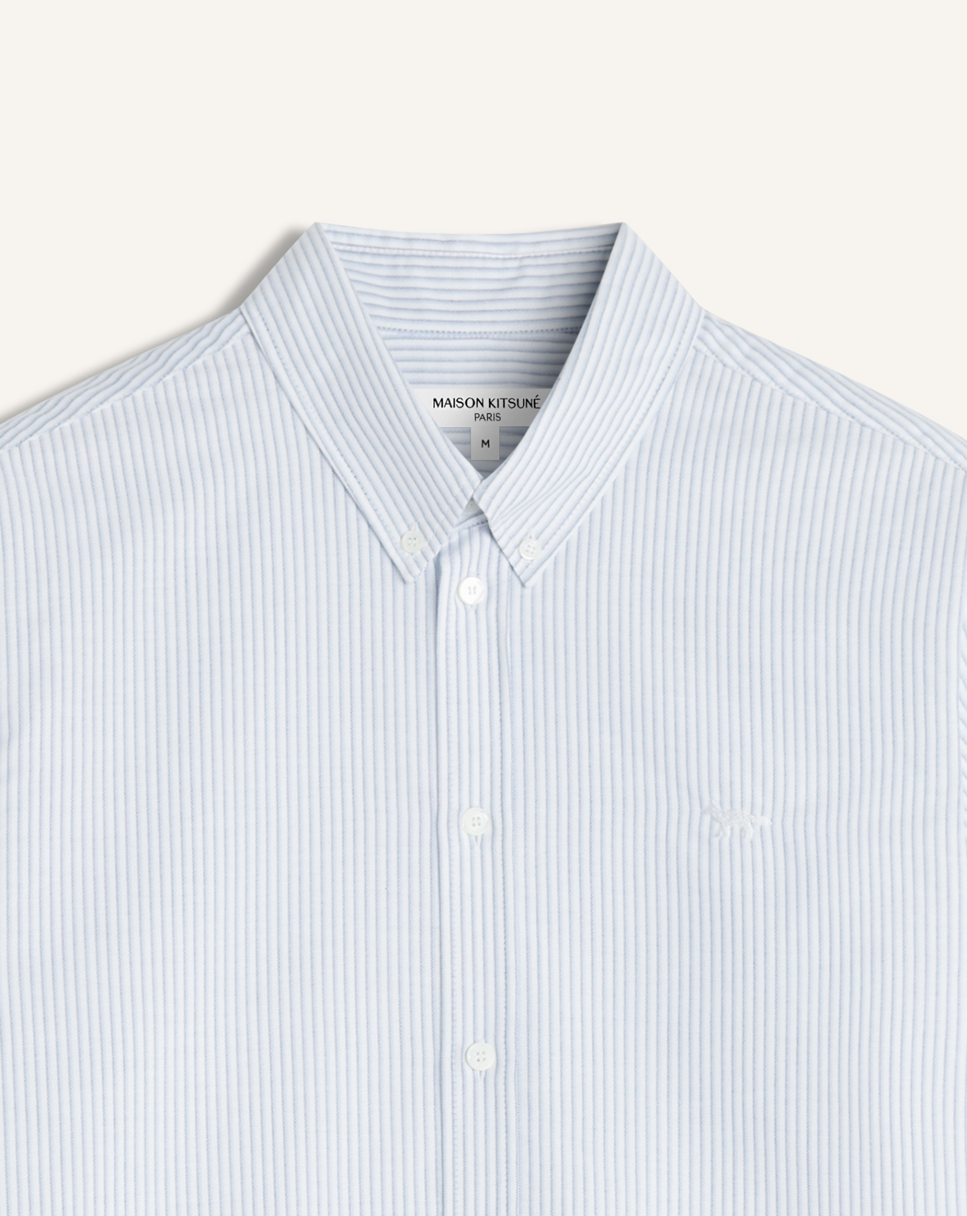 Camisa Maison Kitsune Profile Fox Striped QM00411WC5098 0491 MAISON KITSUNE