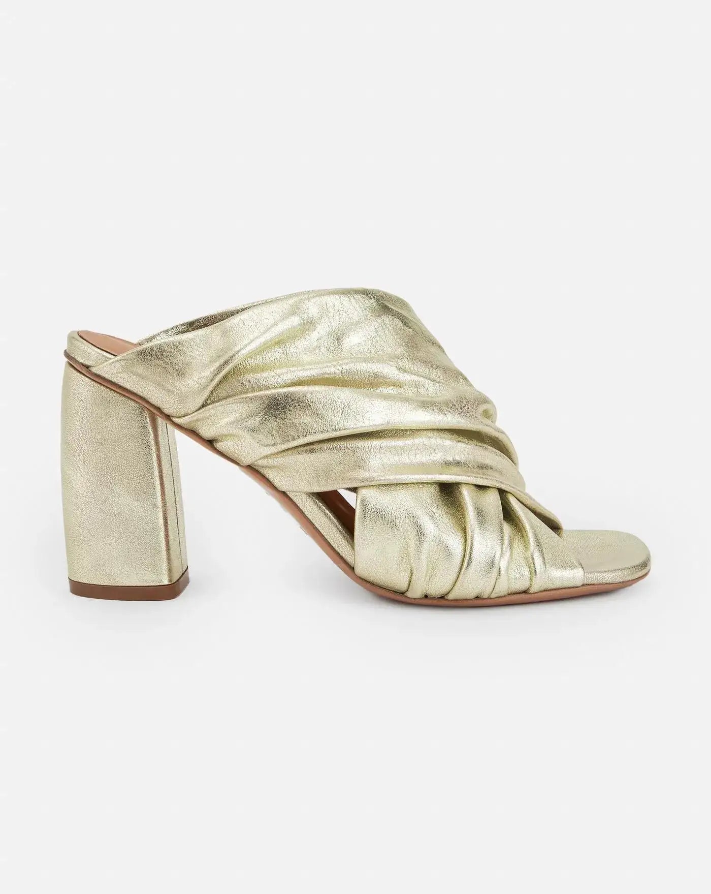 Zapatos Forte Forte Heeled Laminated Leather 13704 SILVER FORTE FORTE