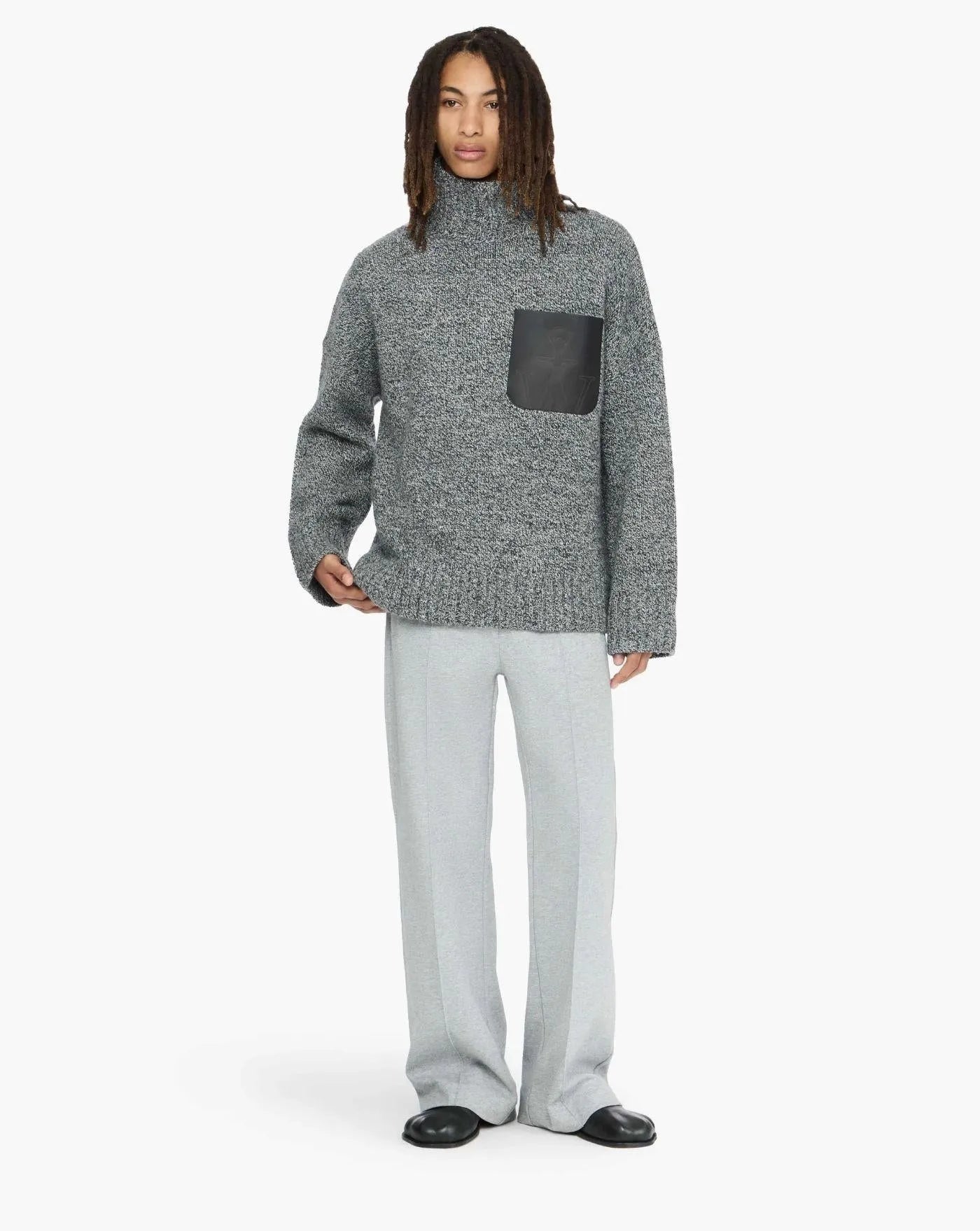 Jersey Jw Anderson Leather Patch Pocket KW1234YN0367 929 JW ANDERSON