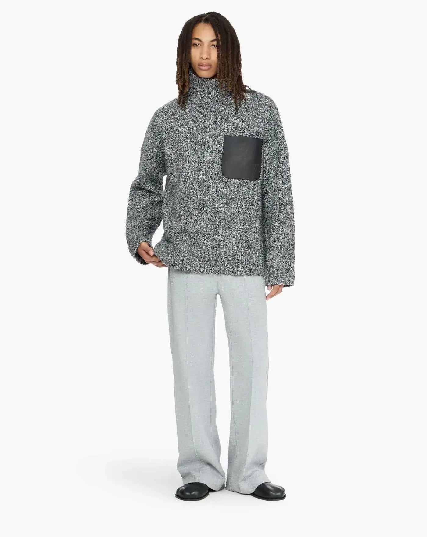 Jersey Jw Anderson Leather Patch Pocket KW1234YN0367 929 JW ANDERSON