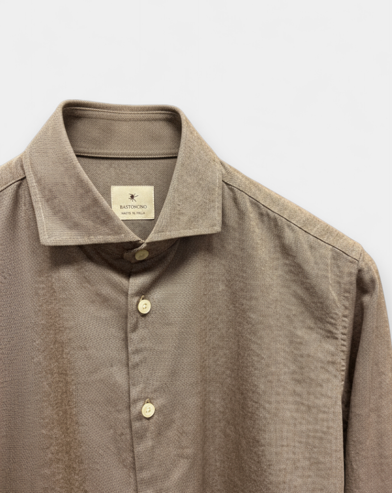 Camisa Bastoncino Franela B1726/3 BROWN BASTONCINO