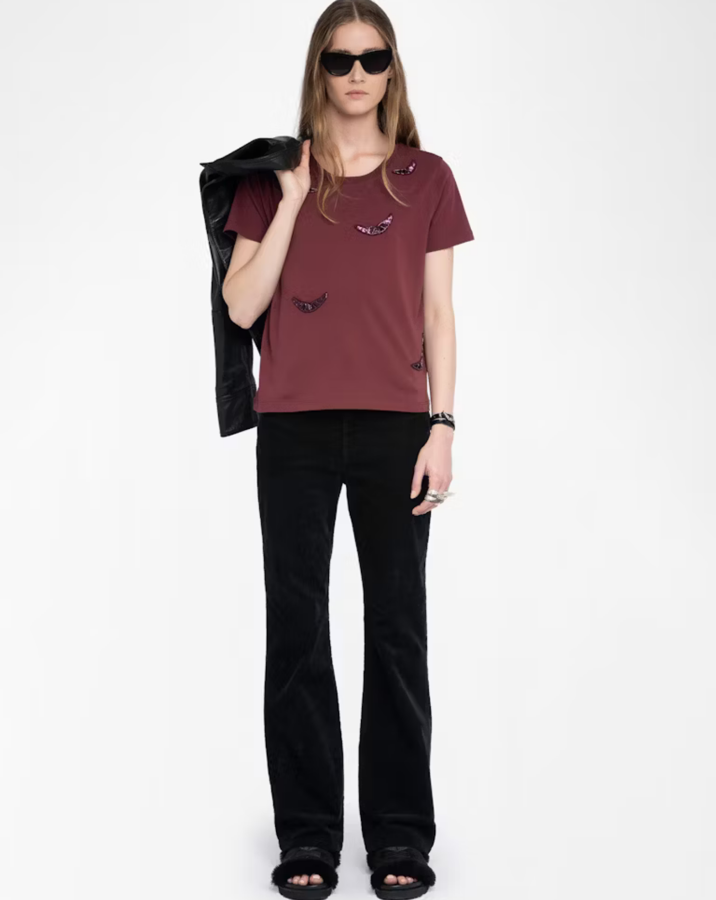 Camieta Zadig & Voltaire Alys Hc Embroidery Wings JWTS02821 540 ZADIG & VOLTAIRE