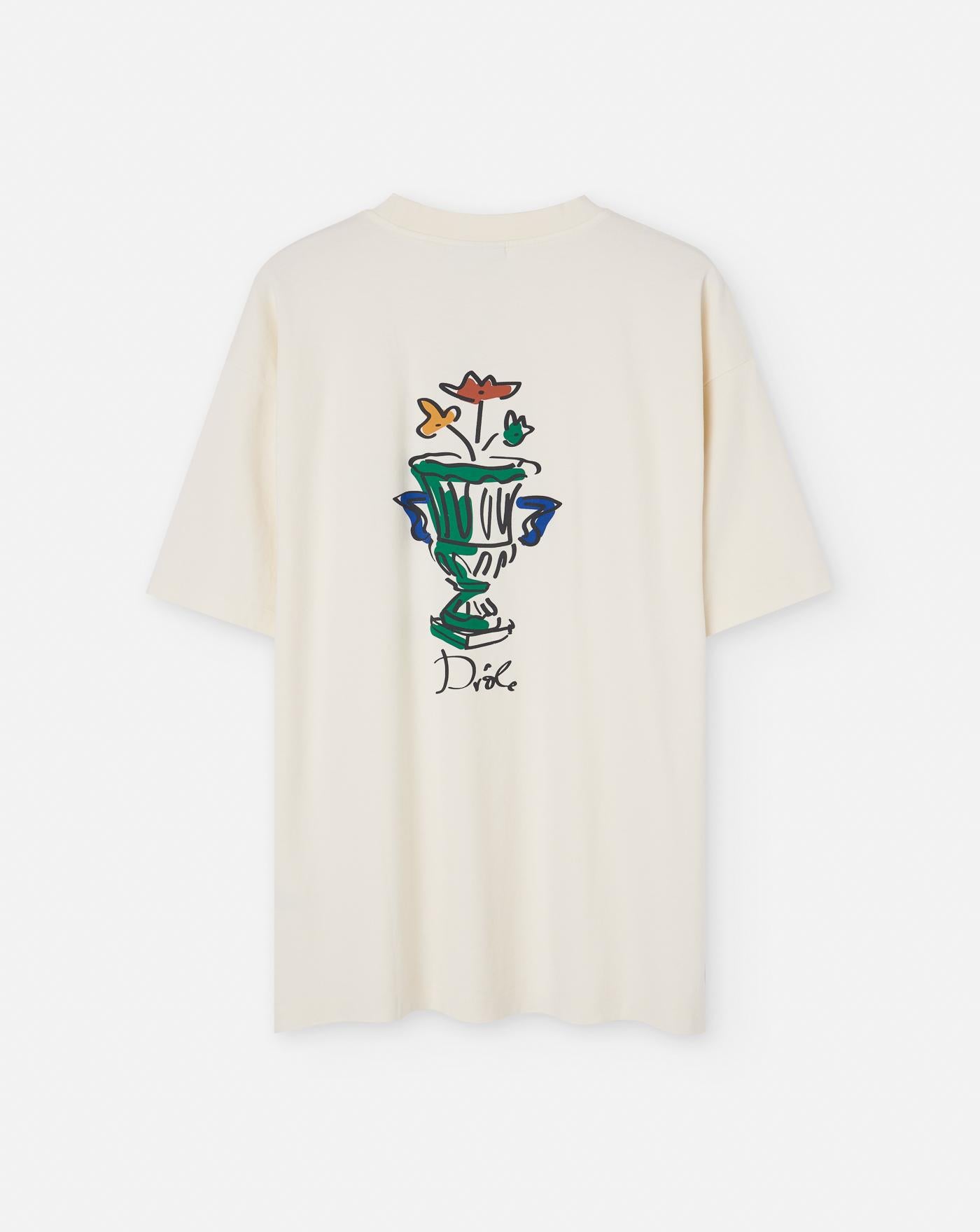 Camiseta Drole de Monsieur Le T-Shirt Slogan Vase TS225 CO002 CM CREAM DROLE DE MONSIEUR