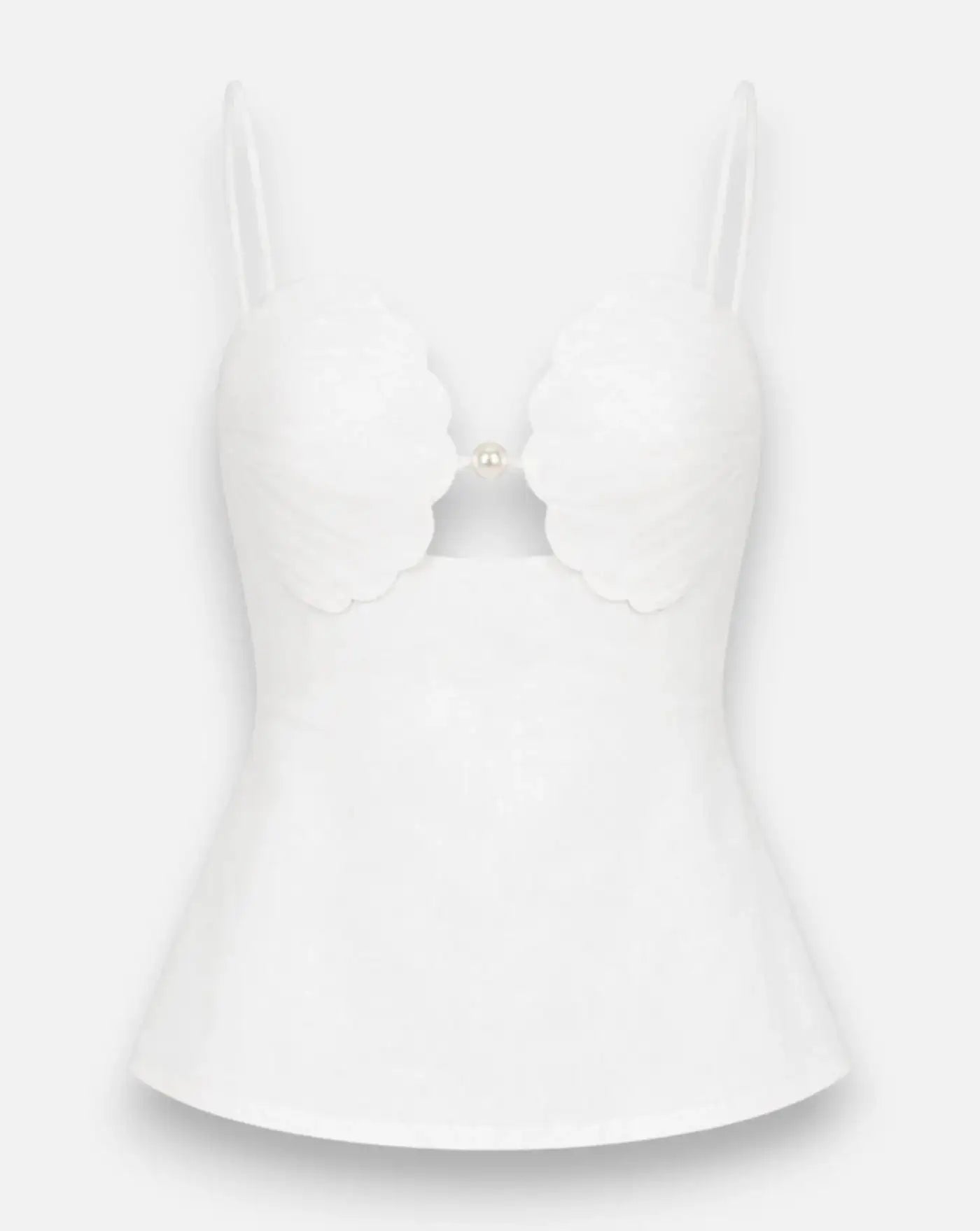 Blusa Farm Rio Shell Bust Off-white Peplum 363556 OFF WHITE FARM RIO