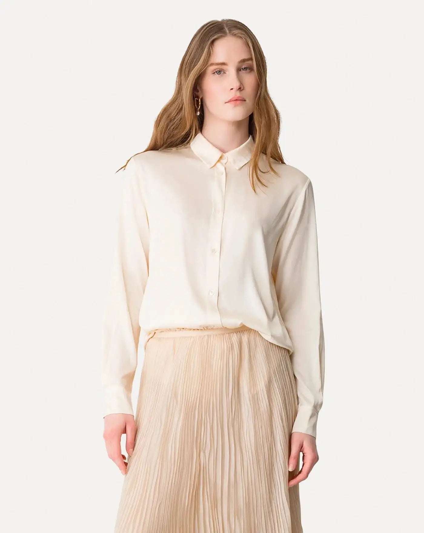 Camisa Forte Forte Essential Heavy Stretch Silk Satin 9934 3100 FORTE FORTE