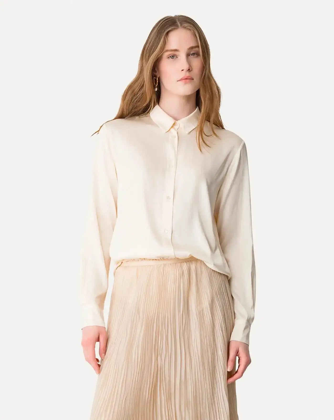 Camisa Forte Forte Essential Heavy Stretch Silk Satin 9934 3100 FORTE FORTE
