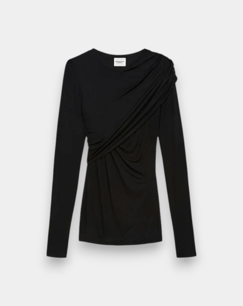 Blusa Isabel Marant Dressi HT0656FA C3K01E 01BK ISABEL MARANT